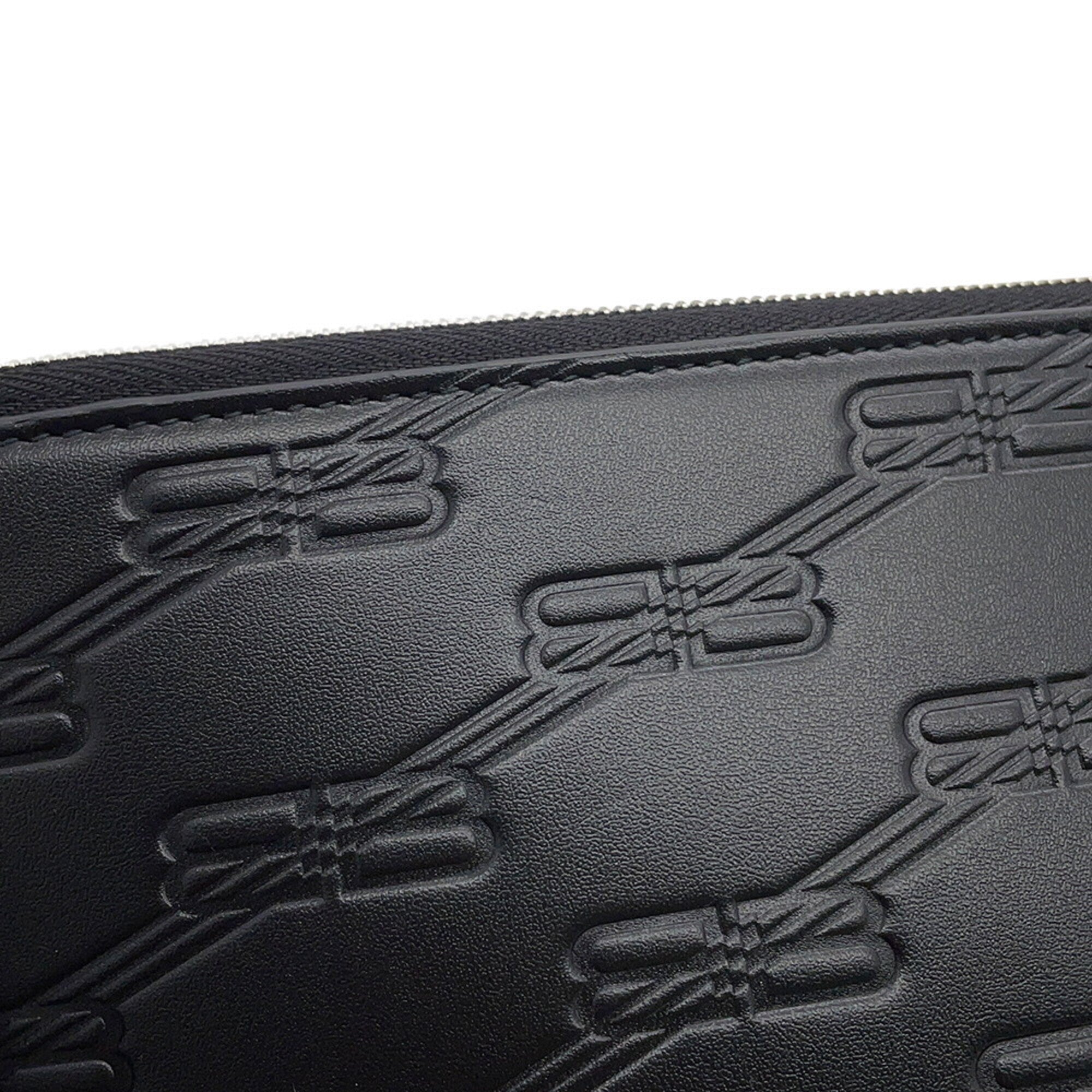 Balenciaga Black Leather Clutch Bag Handbag Pouch (Pre-Owned)
