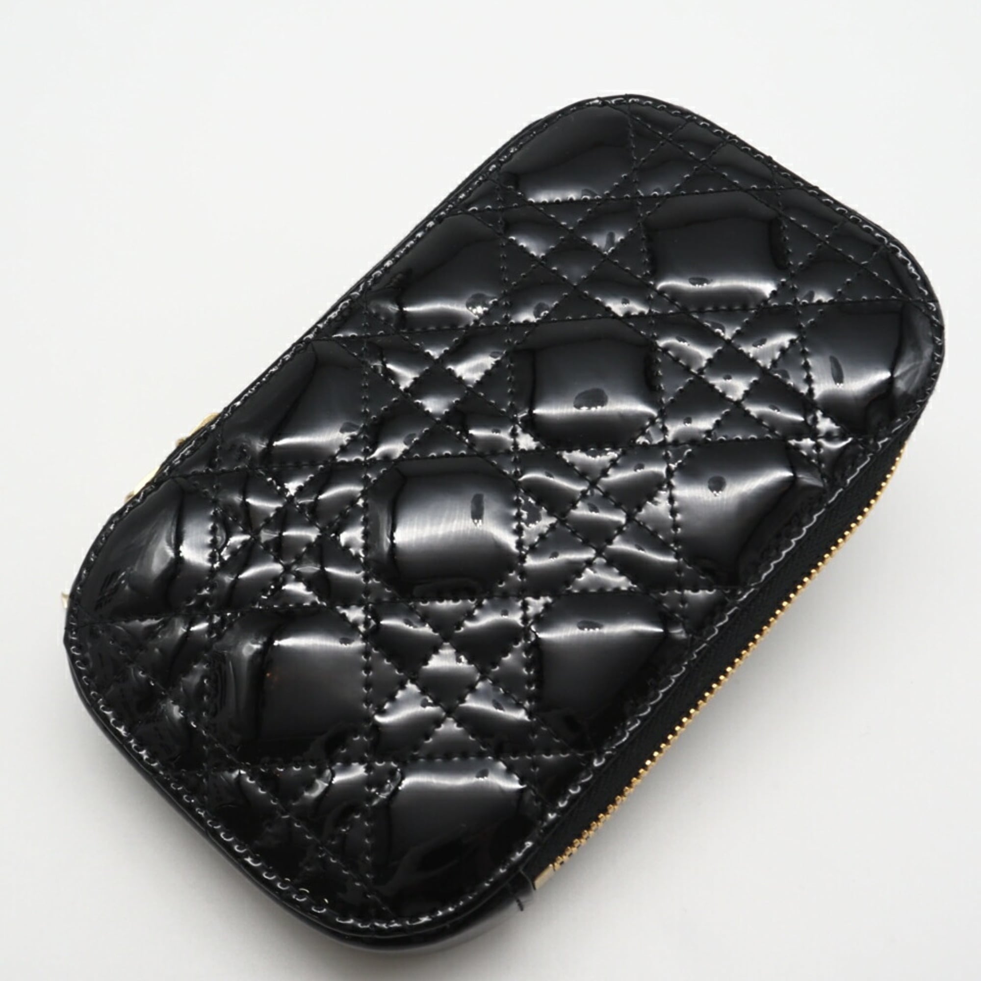 Christian Dior Lady Dior Black Leather Shoulder Bag (Pre-Owned)