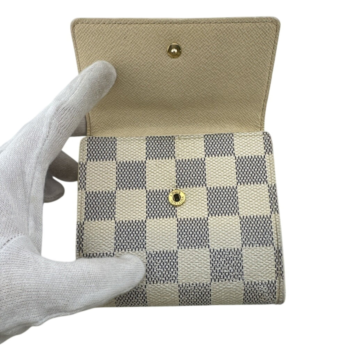 Louis Vuitton Galle White Leather Wallet (Bi-Fold) (Pre-Owned)