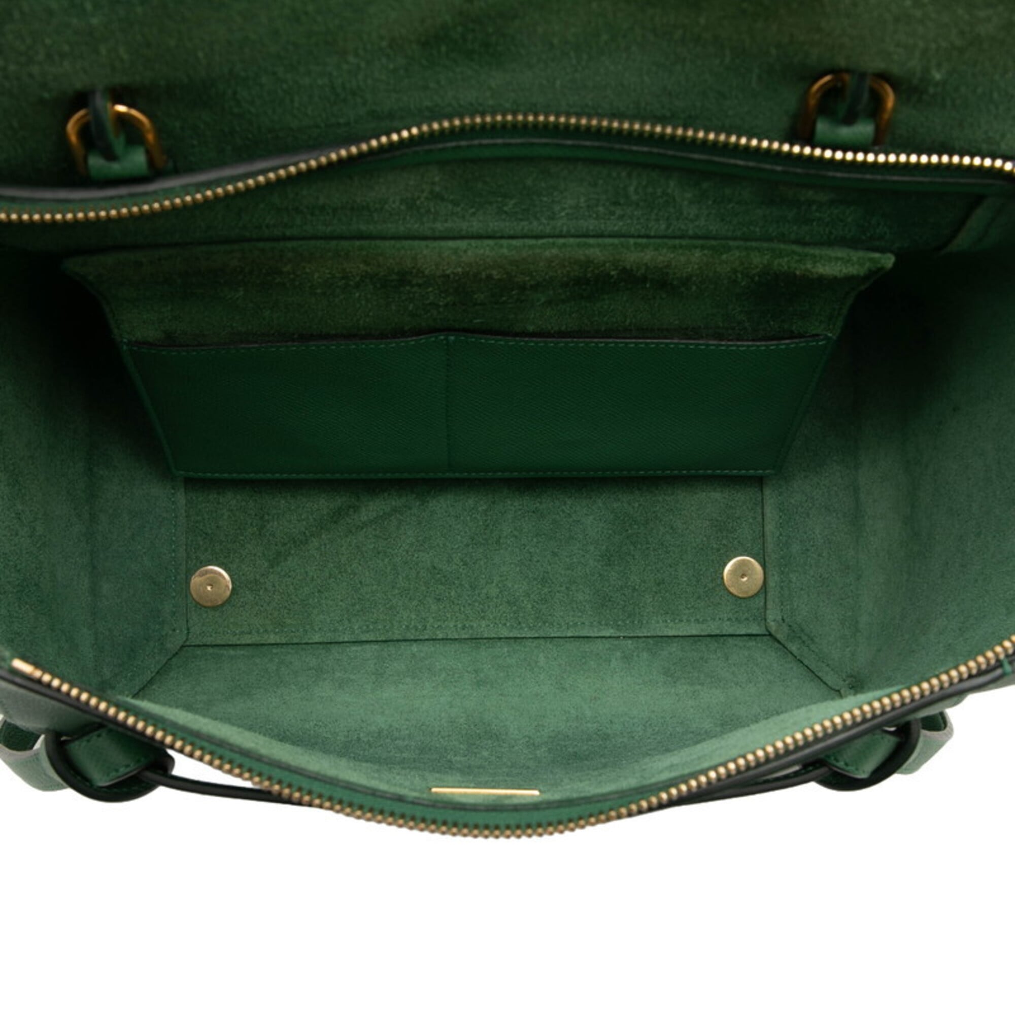 Celine Green Leather Handbag Shoulder Bag (Pre-Owned)