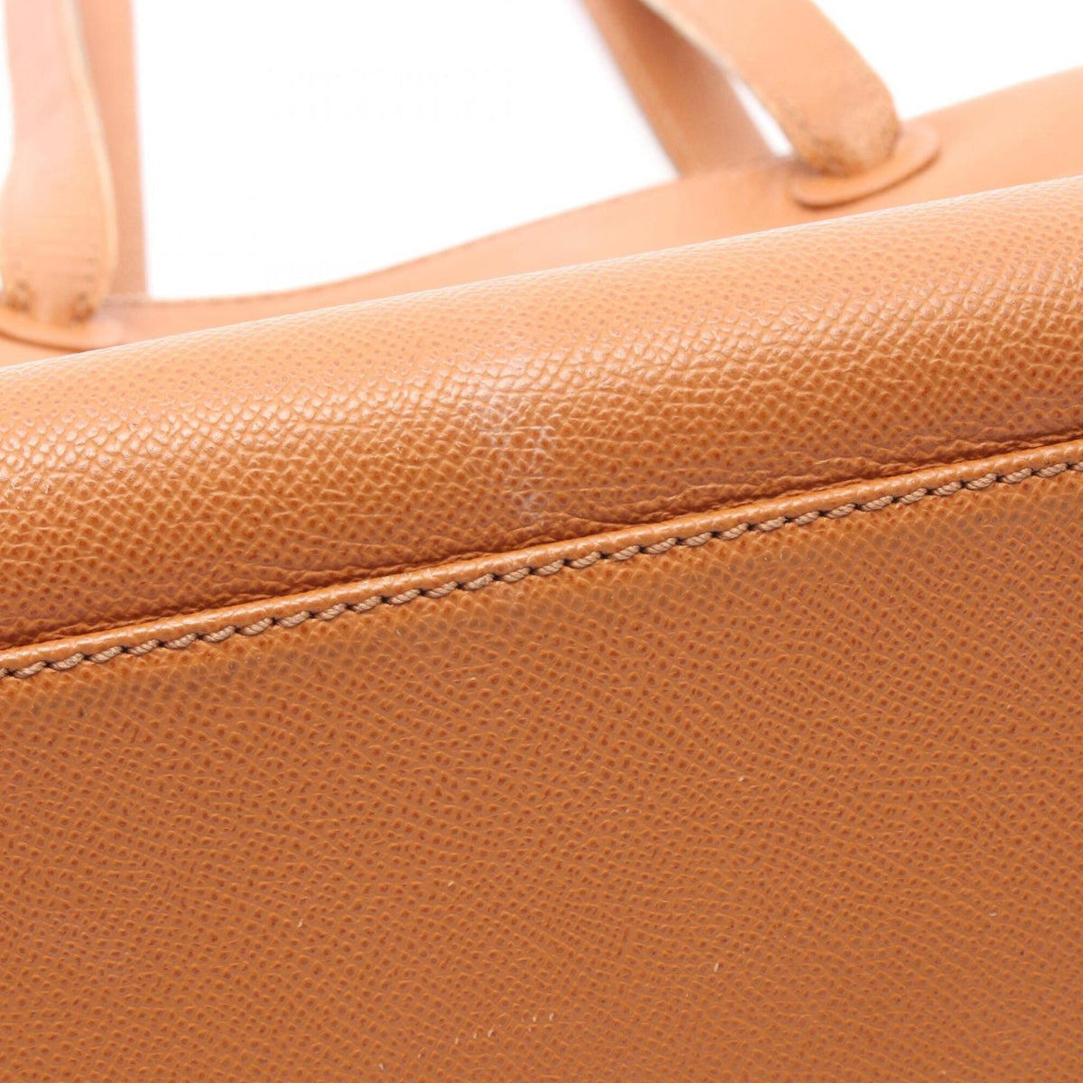 Chanel Brown Grained Calfskin Boston Bag Handbag Shoulder Bag (Pre-Owned)
