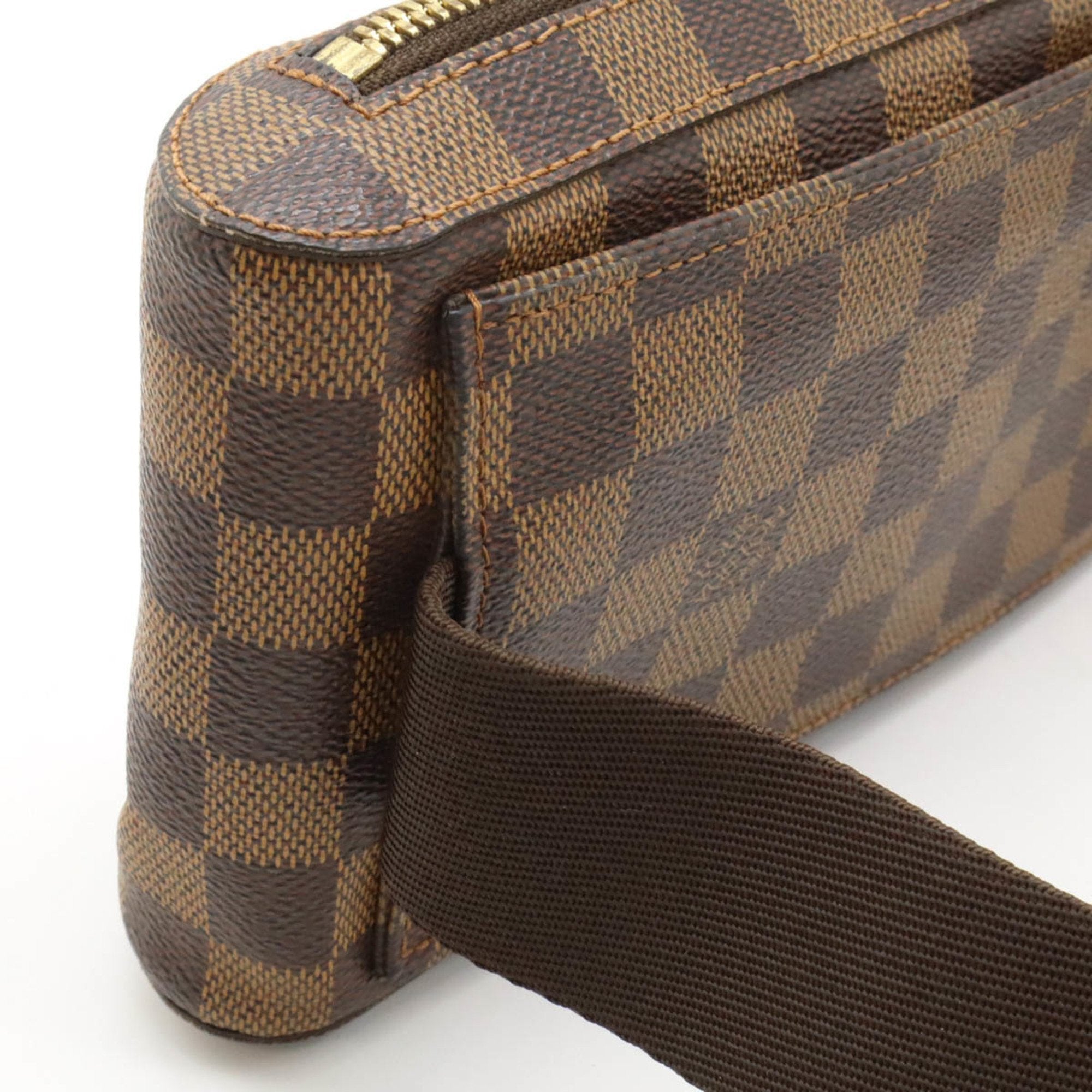 Louis Vuitton Brown Pvc Pouch Shoulder Bag Sling Bag (Pre-Owned)
