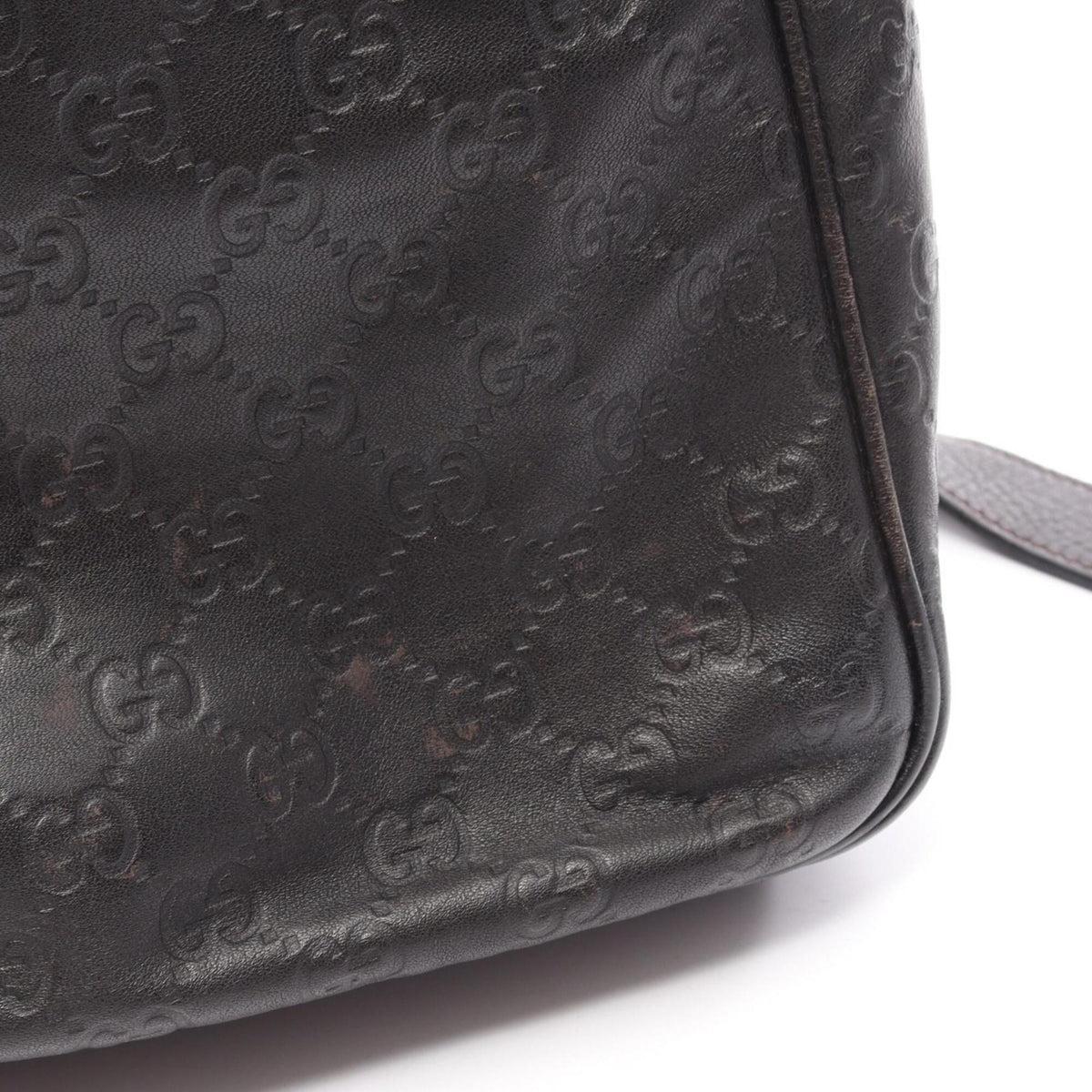 Gucci Brown Leather Handbag Shoulder Bag (Pre-Owned)