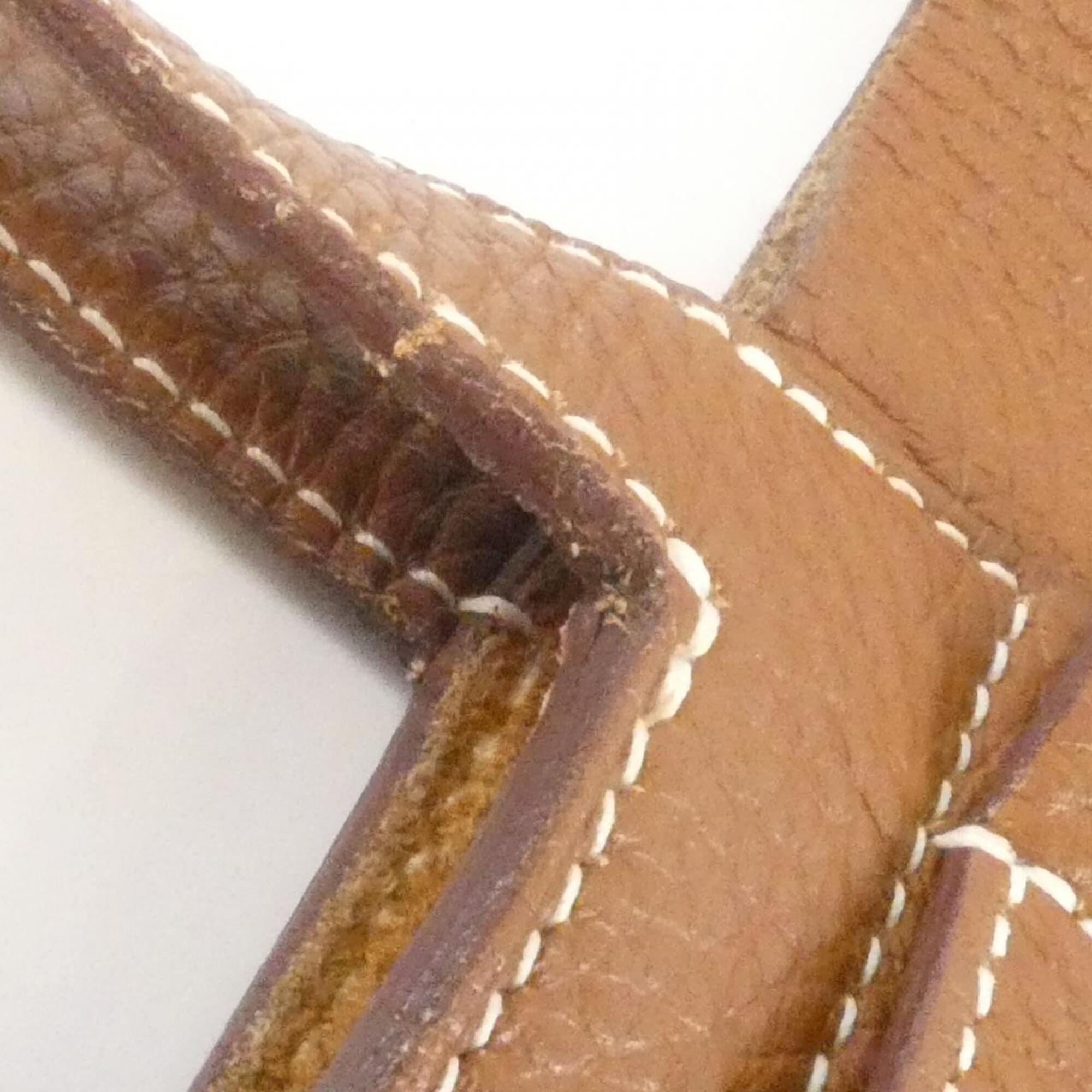 Hermes Gold Taurillon Clemence Leather Handbag (Pre-Owned)
