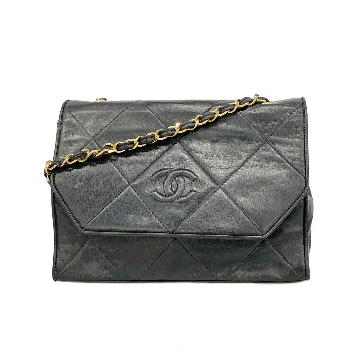 Chanel Black Leather Shoulder Bag (Pre-Owned)