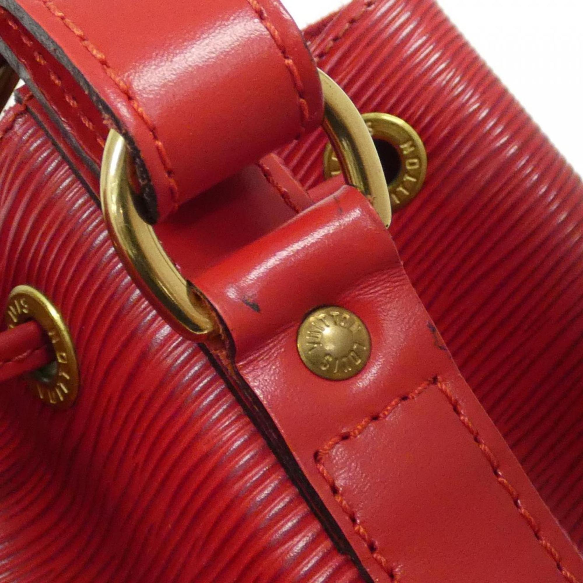 Louis Vuitton Red Color Leather Shoulder Bag (Pre-Owned)