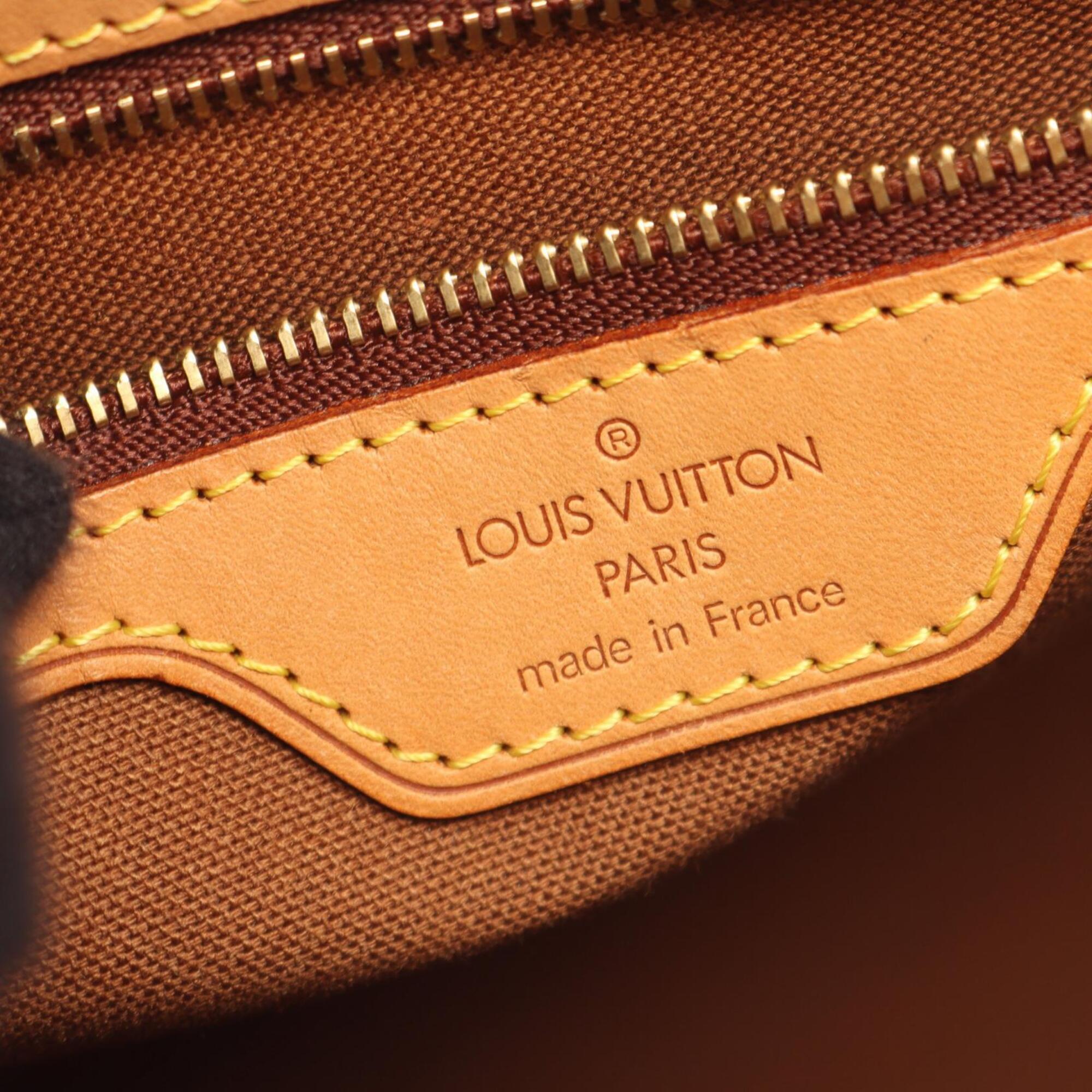 Louis Vuitton Brown Monogram Pvc Coated Canvas Leather Handbag Tote Bag (Pre-Owned)