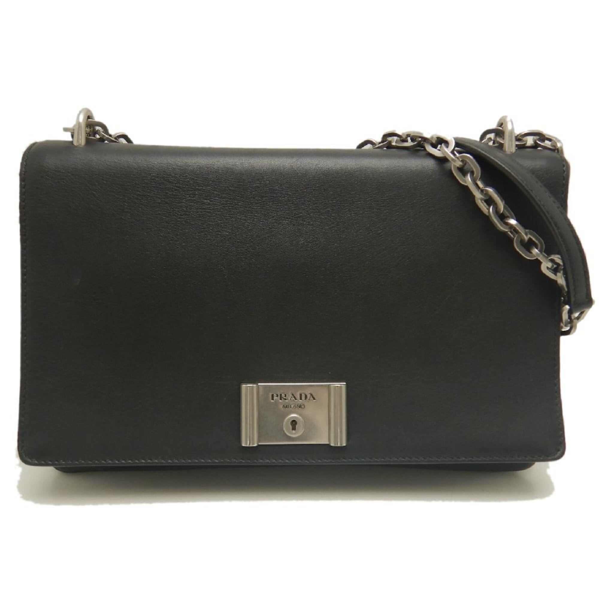 Prada Nero Leather Shoulder Bag (Pre-Owned)