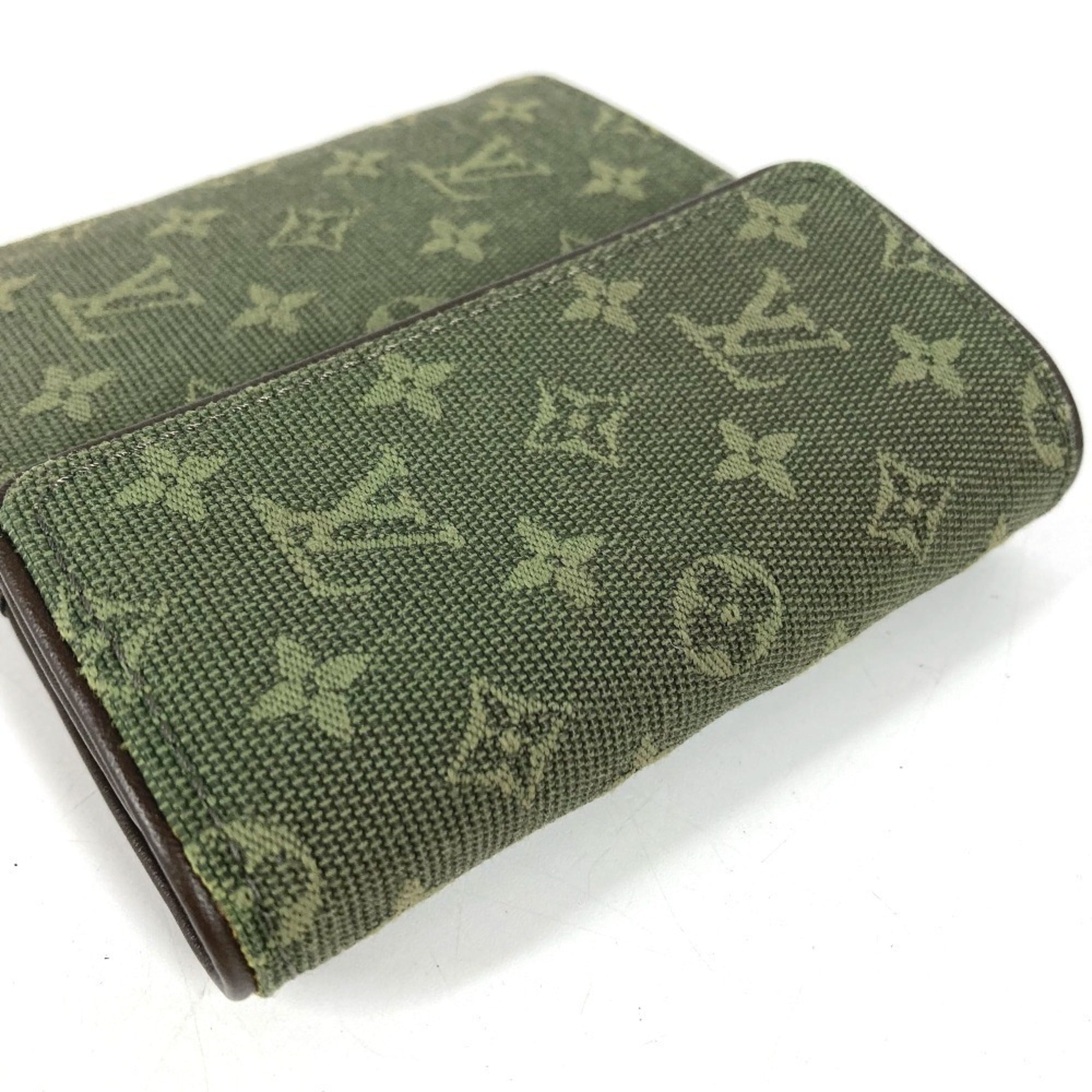 Louis Vuitton Khaki Monogram Mini Canvas Wallet (Tri-Fold) (Pre-Owned)
