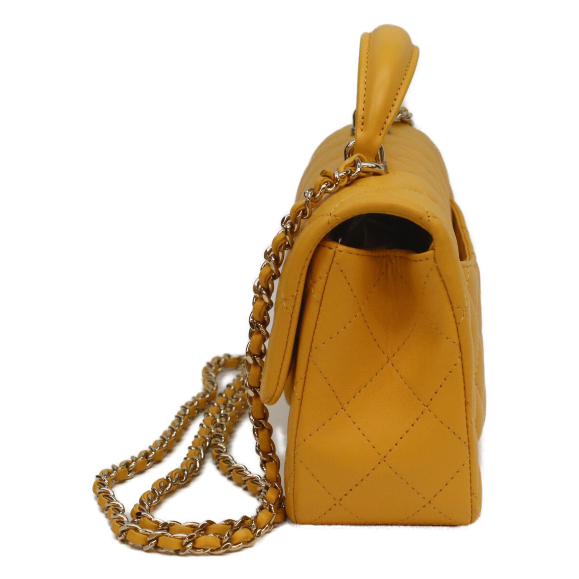 Chanel Yellow Leather Shoulder Bag (Pre-Owned)