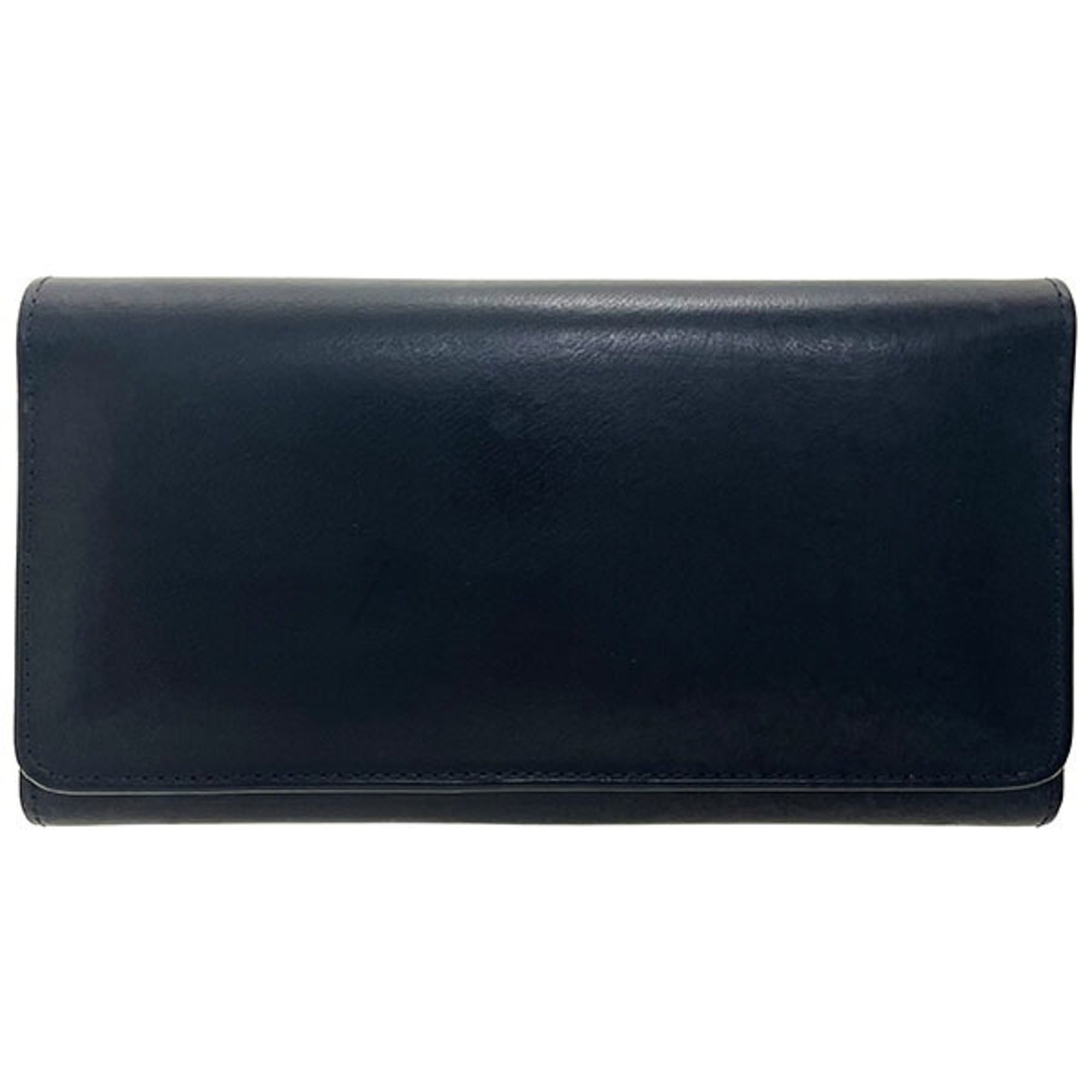 Coach Black Leather Long Wallet (Tri-Fold) (Pre-Owned)