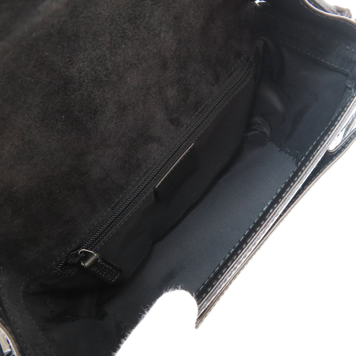 Gucci Black Gray Patent Leather Shoulder Bag (Pre-Owned)