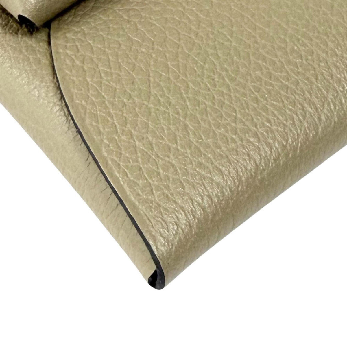 Hermes Bastia Beige Evercalf Leather Coin Purse/Coin Case (Pre-Owned)