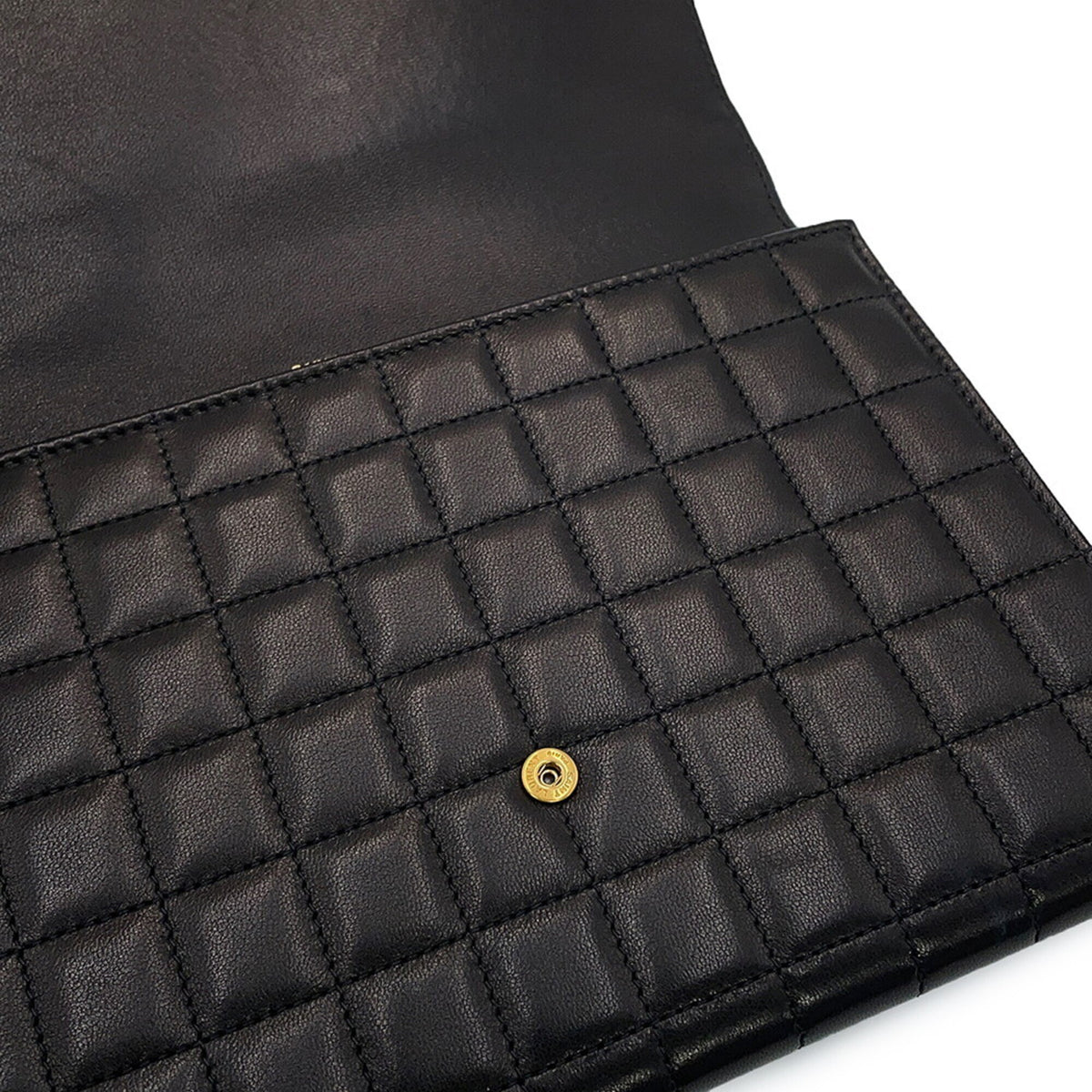 Yves Saint Laurent Black Leather Clutch Bag (Pre-Owned)