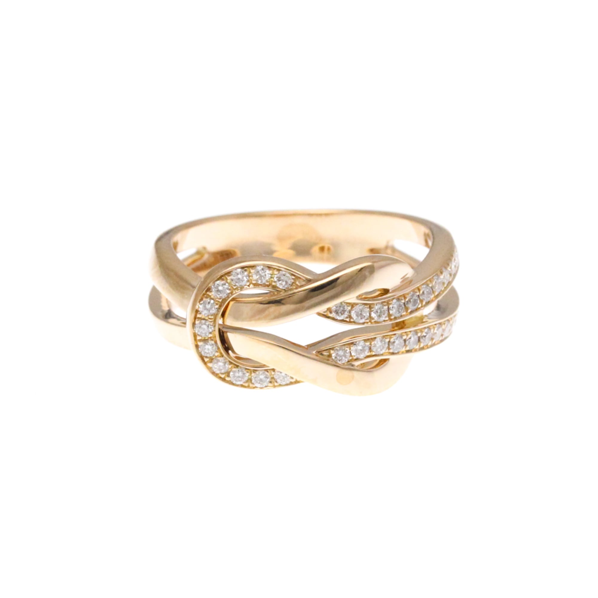 Fred Paris Force 10 Ring 18K Pink Gold And Diamonds Gold Pink_Gold Ring Jewelry (Pre-Owned)