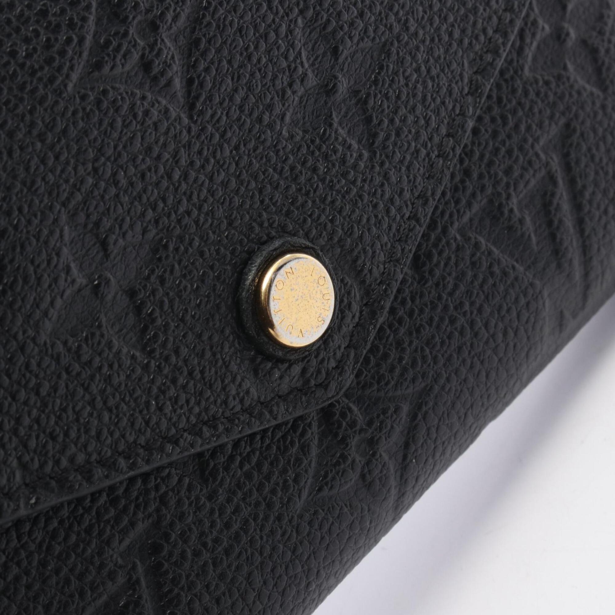 Louis Vuitton Black Noir Monogram Empreinte Leather Wallet (Tri-Fold) (Pre-Owned)