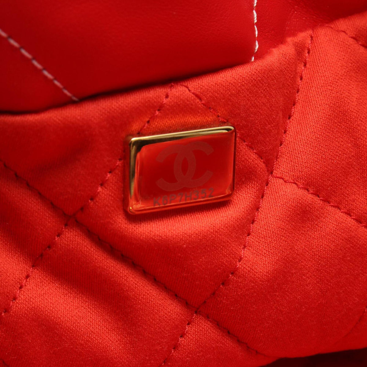 Chanel Red Color Leather Handbag Pouch Shoulder Bag (Pre-Owned)