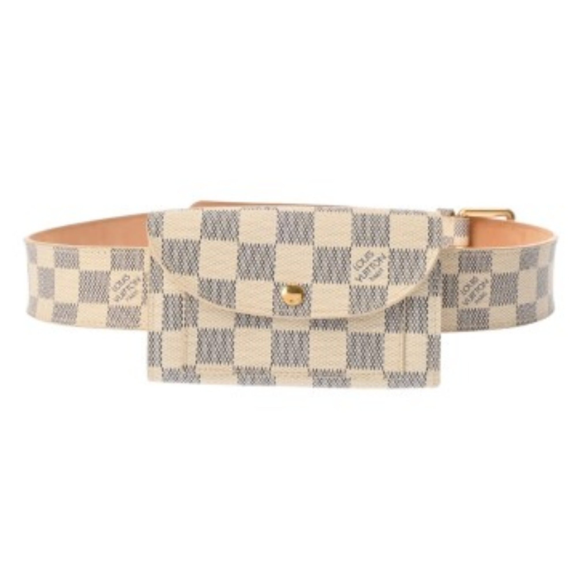 Louis Vuitton White Damier Azur Pochette (Pre-Owned)