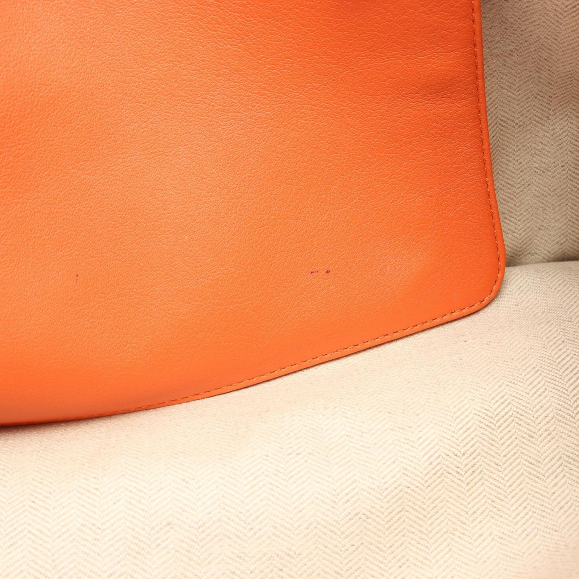 Loewe Orange Leather Handbag Tote Bag (Pre-Owned)