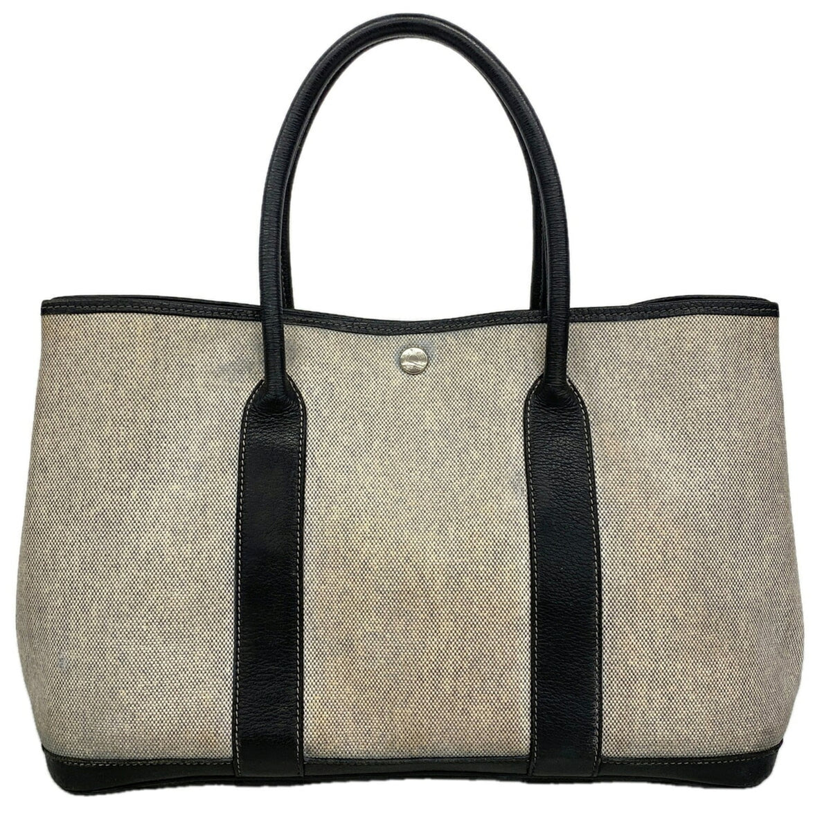 Hermes Black Toile H Tote Bag (Pre-Owned)