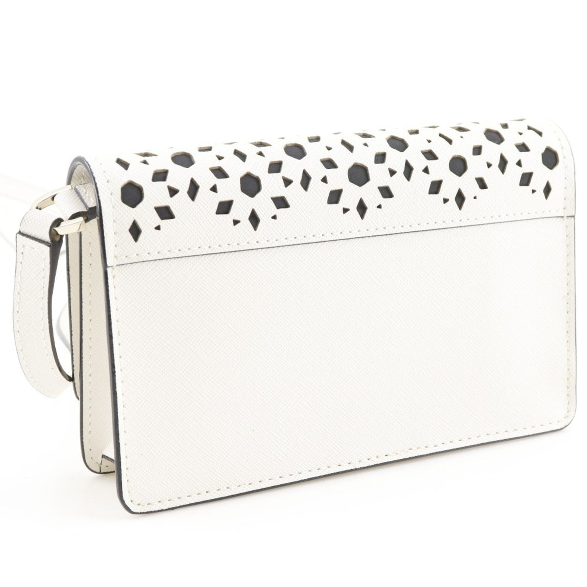 Kate Spade White Leather Pochette Shoulder Bag (Pre-Owned)