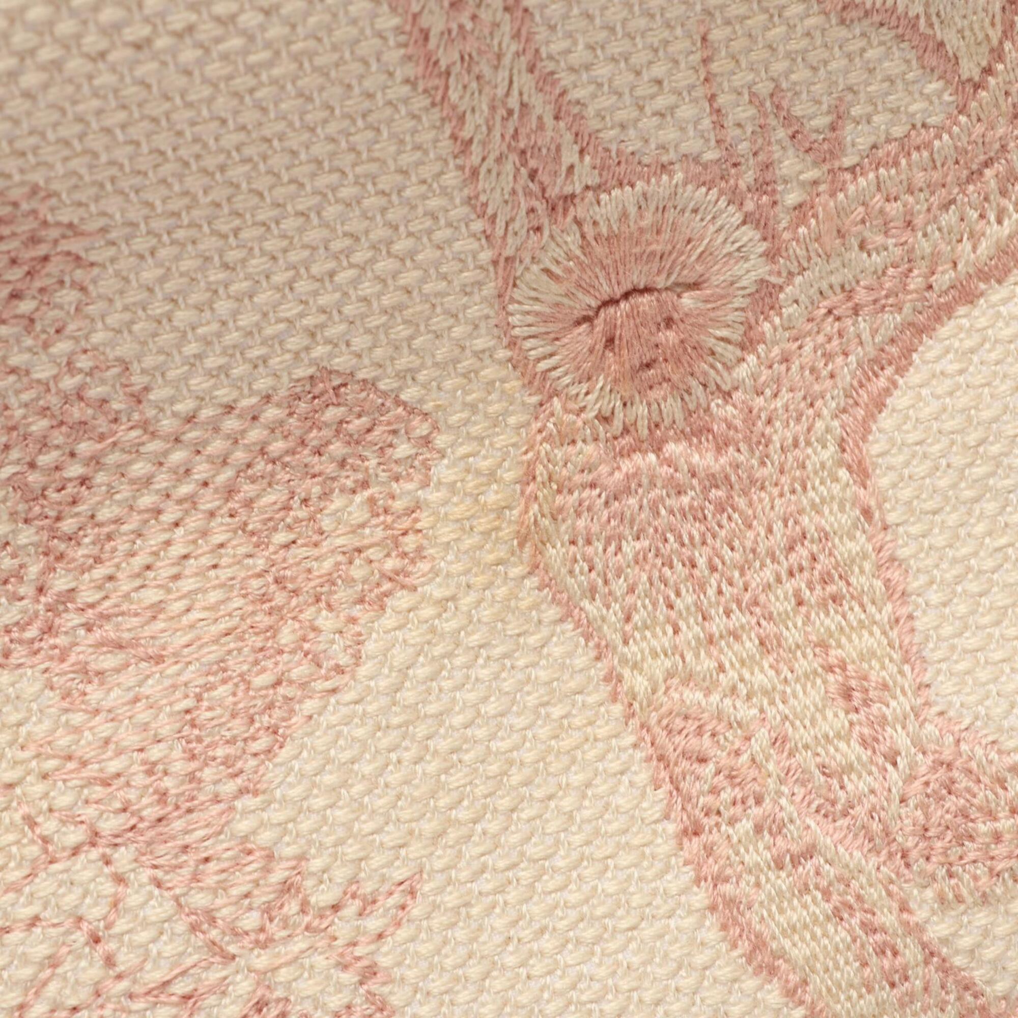 Christian Dior Ivory Pink Canvas Handbag Tote Bag (Pre-Owned)