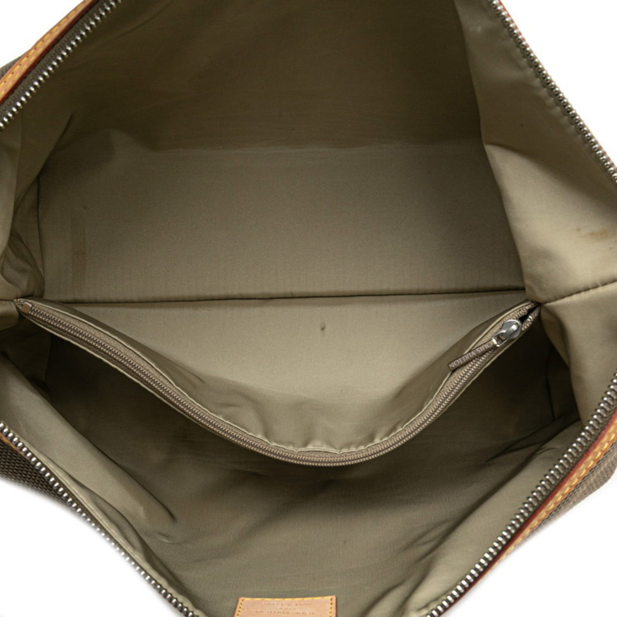 Louis Vuitton Damier Geant Earth Khaki Canvas Leather Pouch (Pre-Owned)