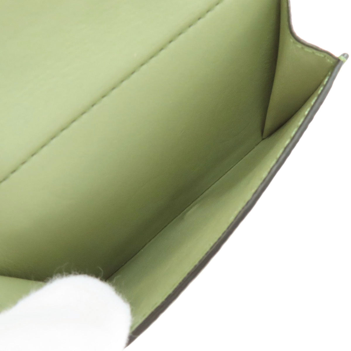 Loewe Green Leather Wallet (Bi-Fold) (Pre-Owned)