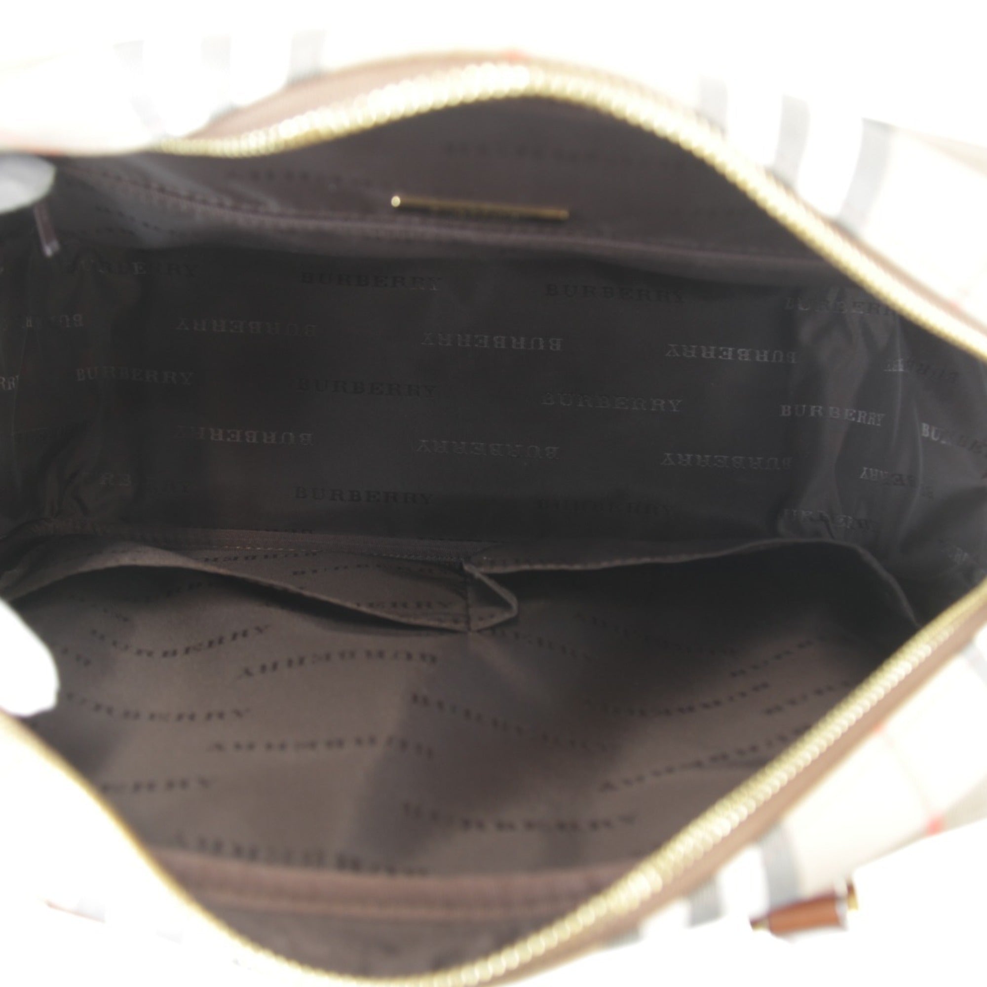 Burberry Beige Canvas Leather Handbag (Pre-Owned)