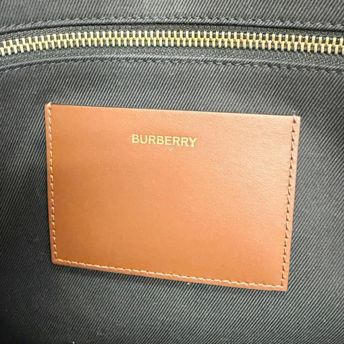 Burberry Brown Elastane Cotton Polyester Shoulder Bag Tote Bag (Pre-Owned)