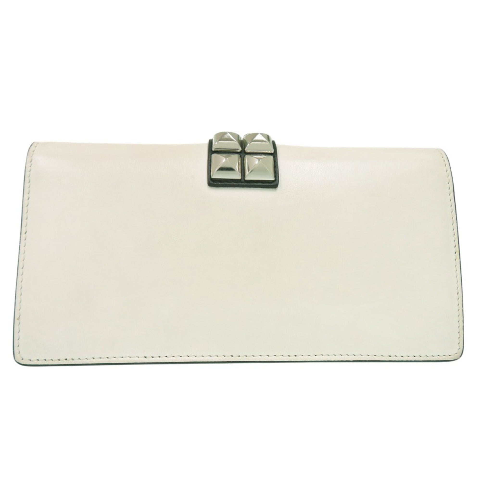 Prada White Leather Chain/Shoulder Wallet (Pre-Owned)