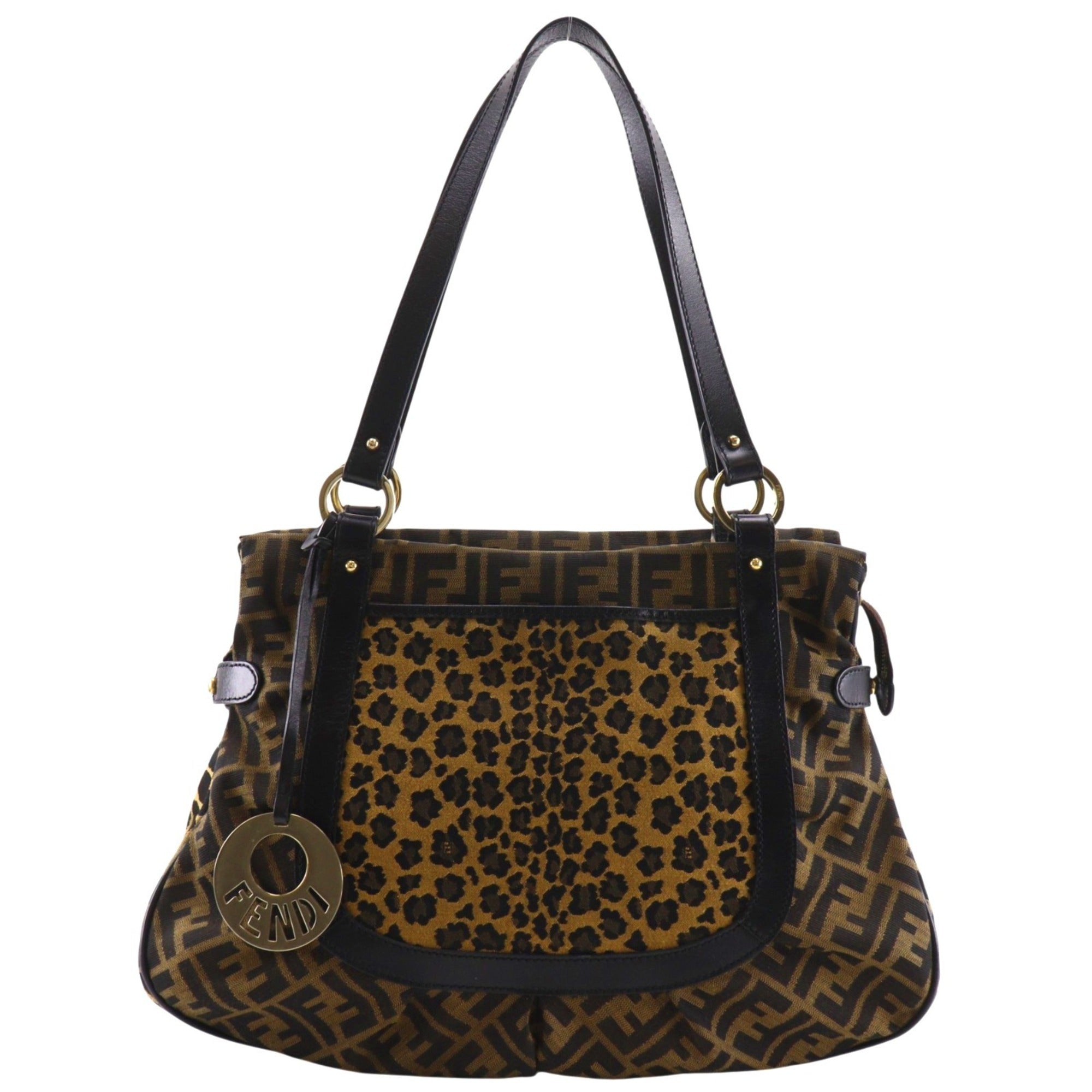 Fendi Zucca Brown Nylon Canvas Tote Bag (Pre-Owned)