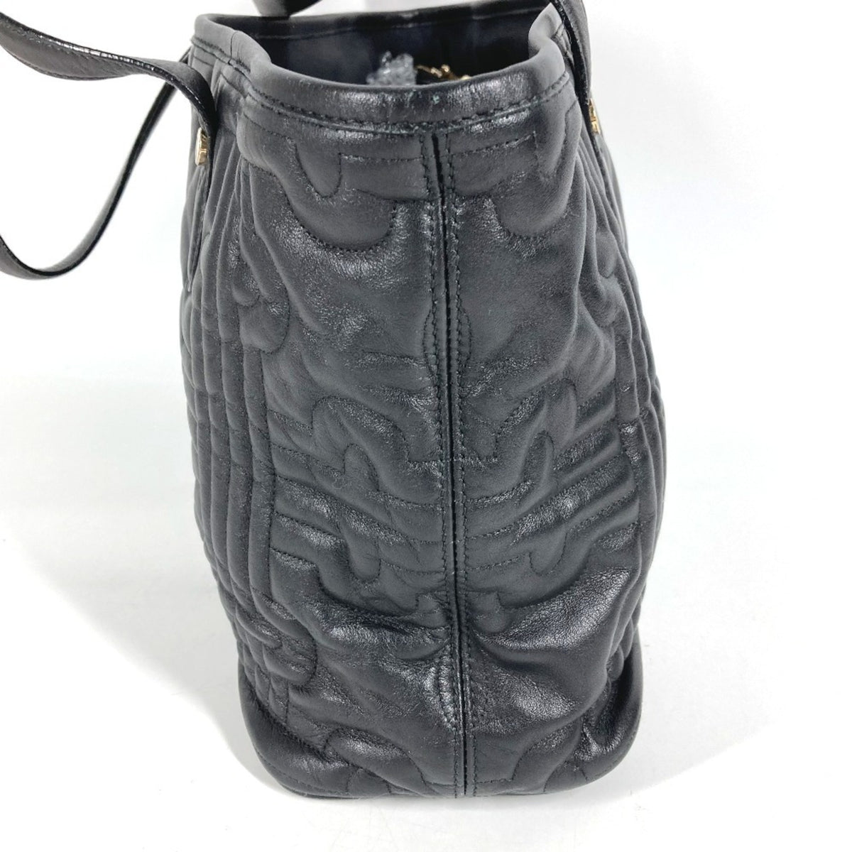 Bvlgari Black Leather Handbag Shoulder Bag (Pre-Owned)
