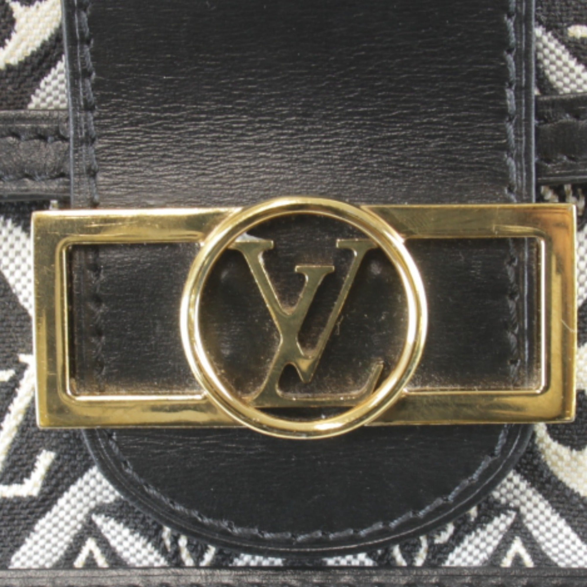 Louis Vuitton Black Canvas Leather Shoulder Bag (Pre-Owned)
