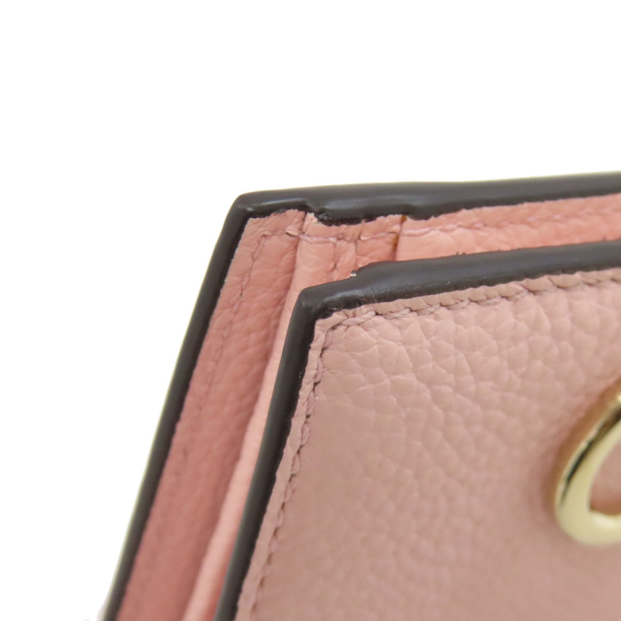 Salvatore Ferragamo Gancini Pink Leather Wallet (Bi-Fold) (Pre-Owned)