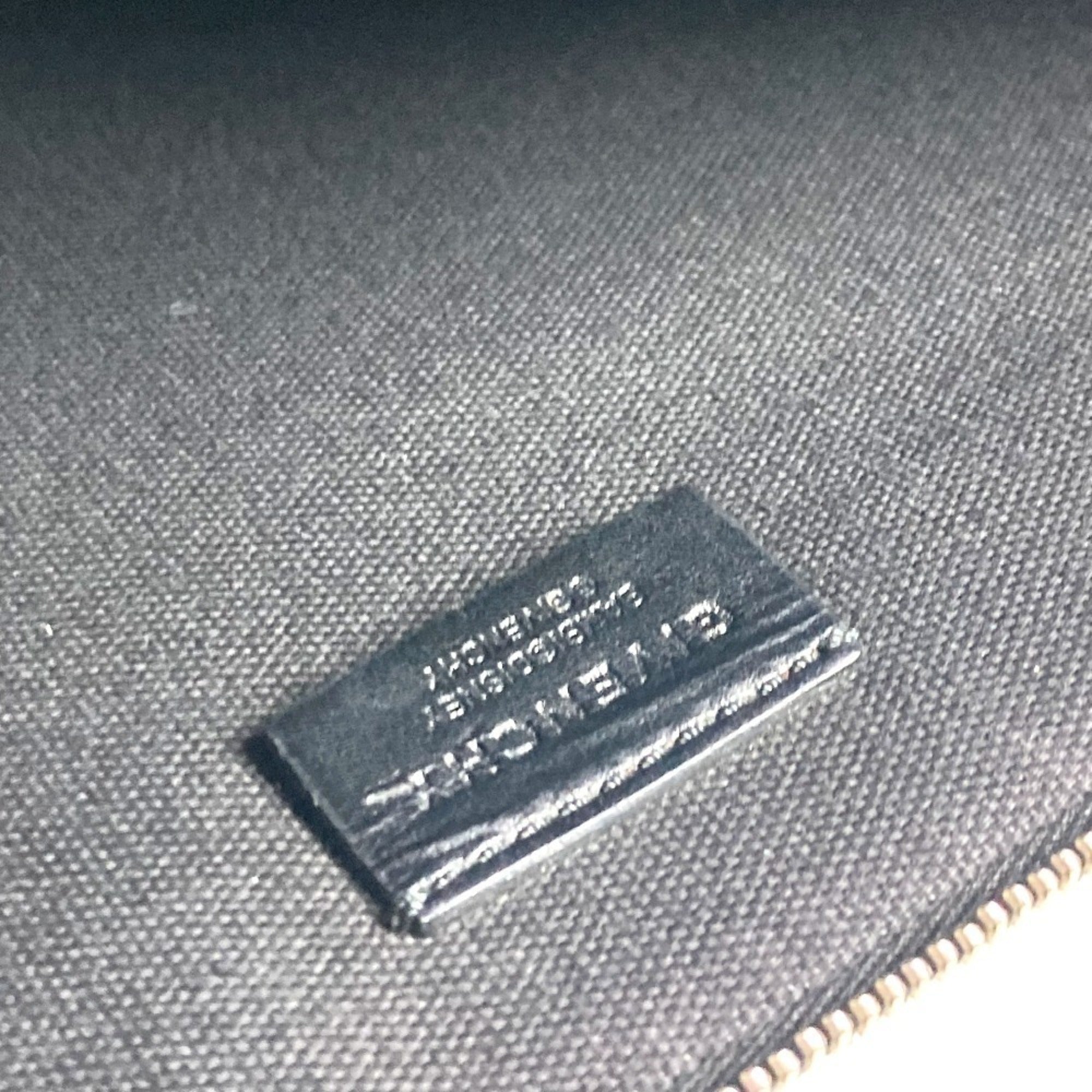 Givenchy Black White Leather Clutch Bag (Pre-Owned)