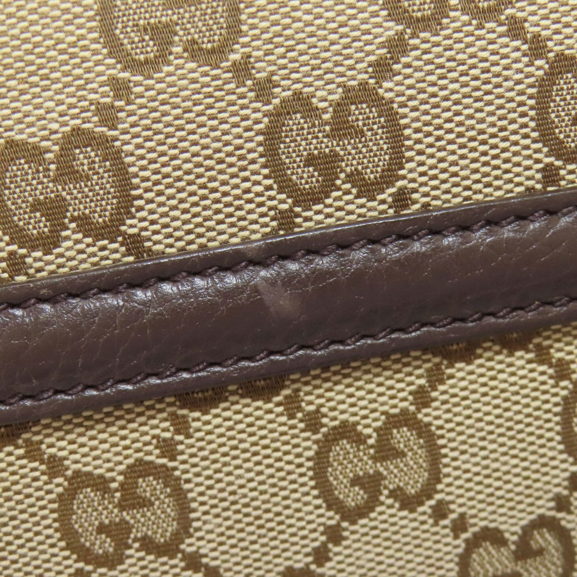 Gucci Brown Canvas Shoulder Bag (Pre-Owned)