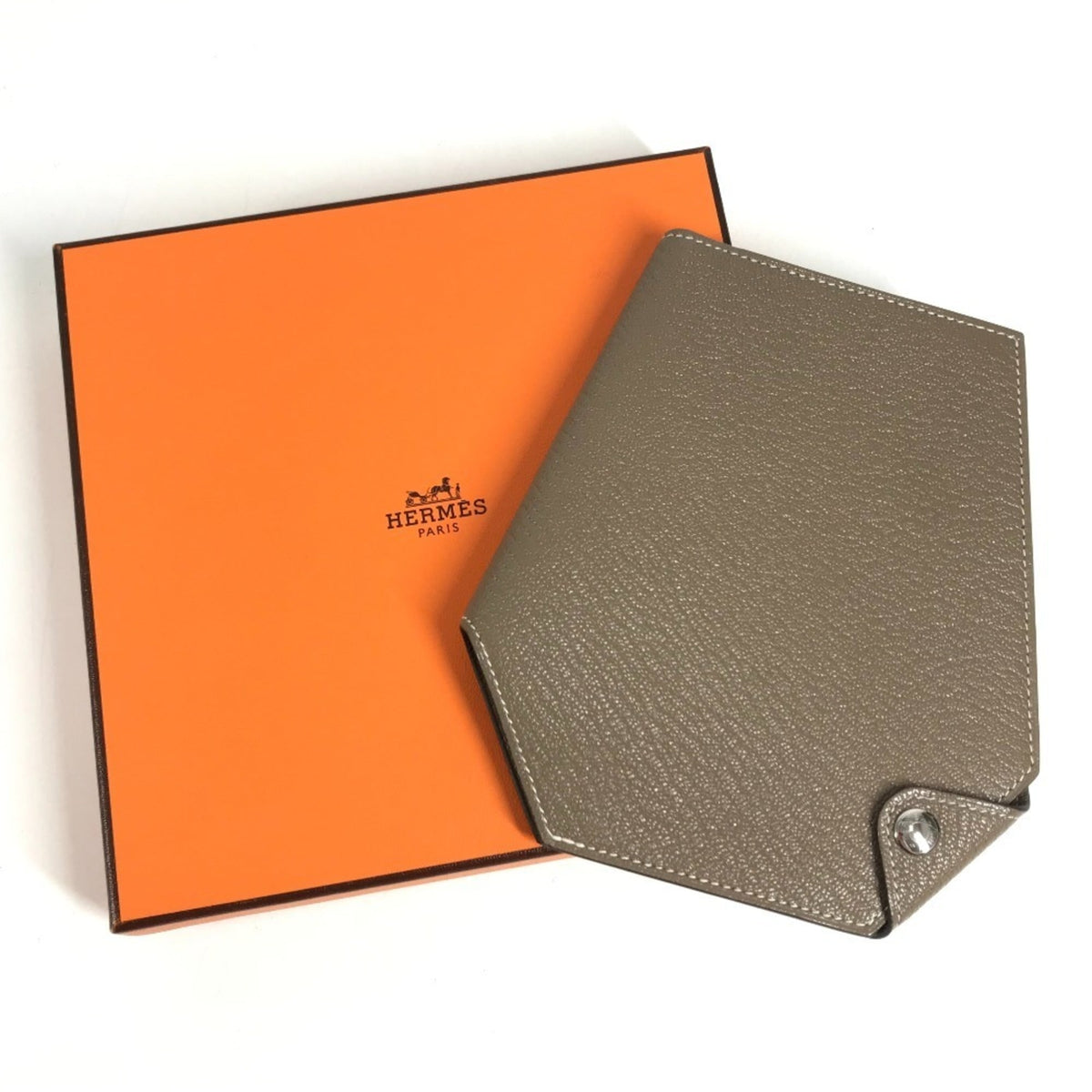 Hermes Etoupe Gray Gray Chevre Leather (Pre-Owned)