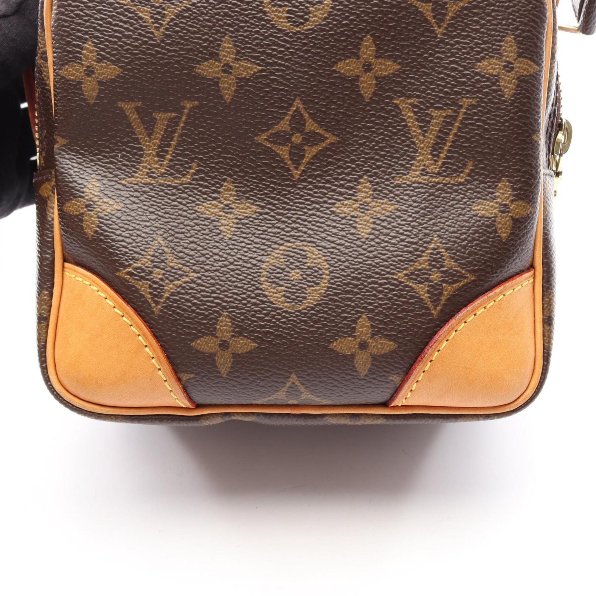 Louis Vuitton Brown Coated Canvas Pvc Monogram Leather Handbag Shoulder Bag (Pre-Owned)