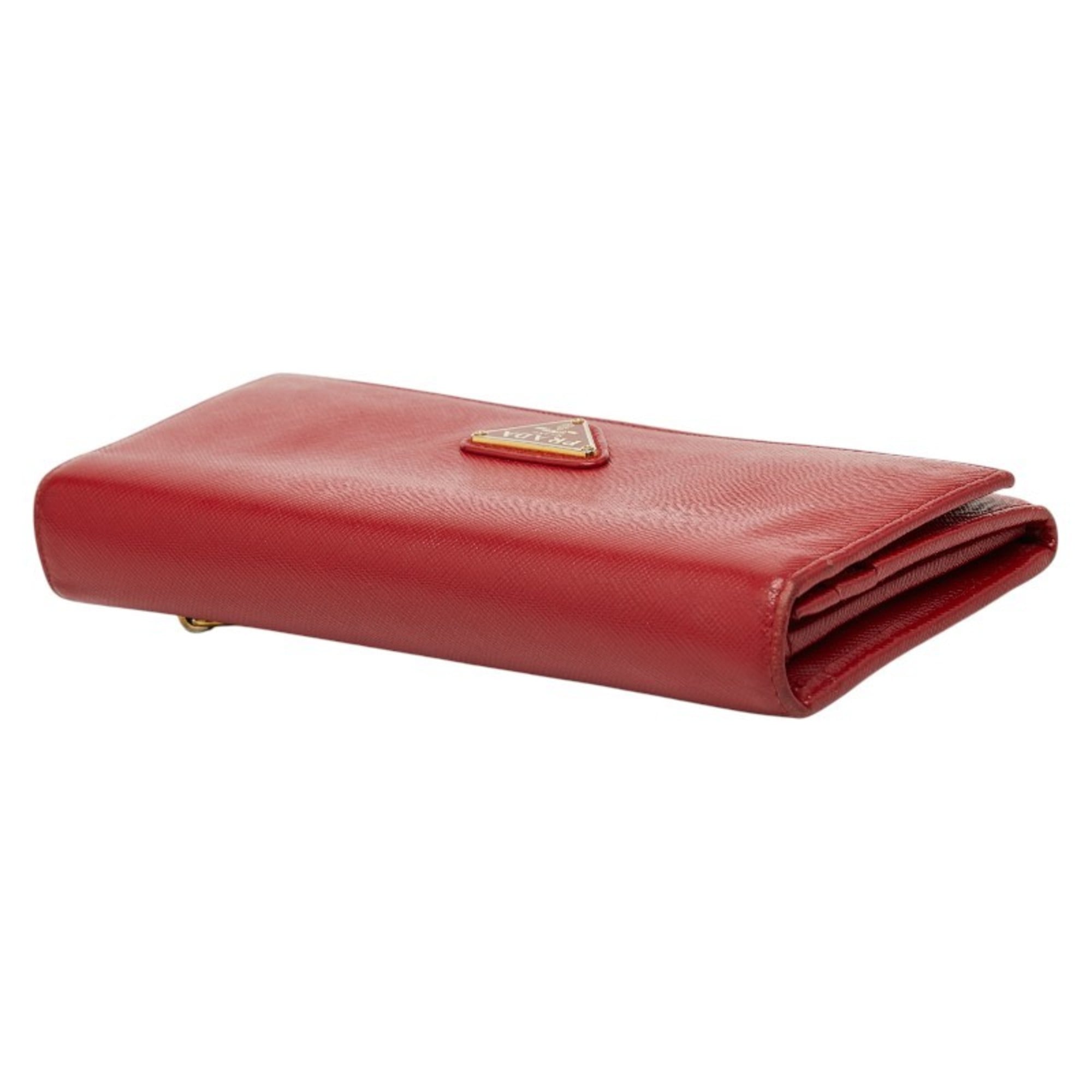 Prada Red Color Leather Coin Purse/Coin Case (Pre-Owned)