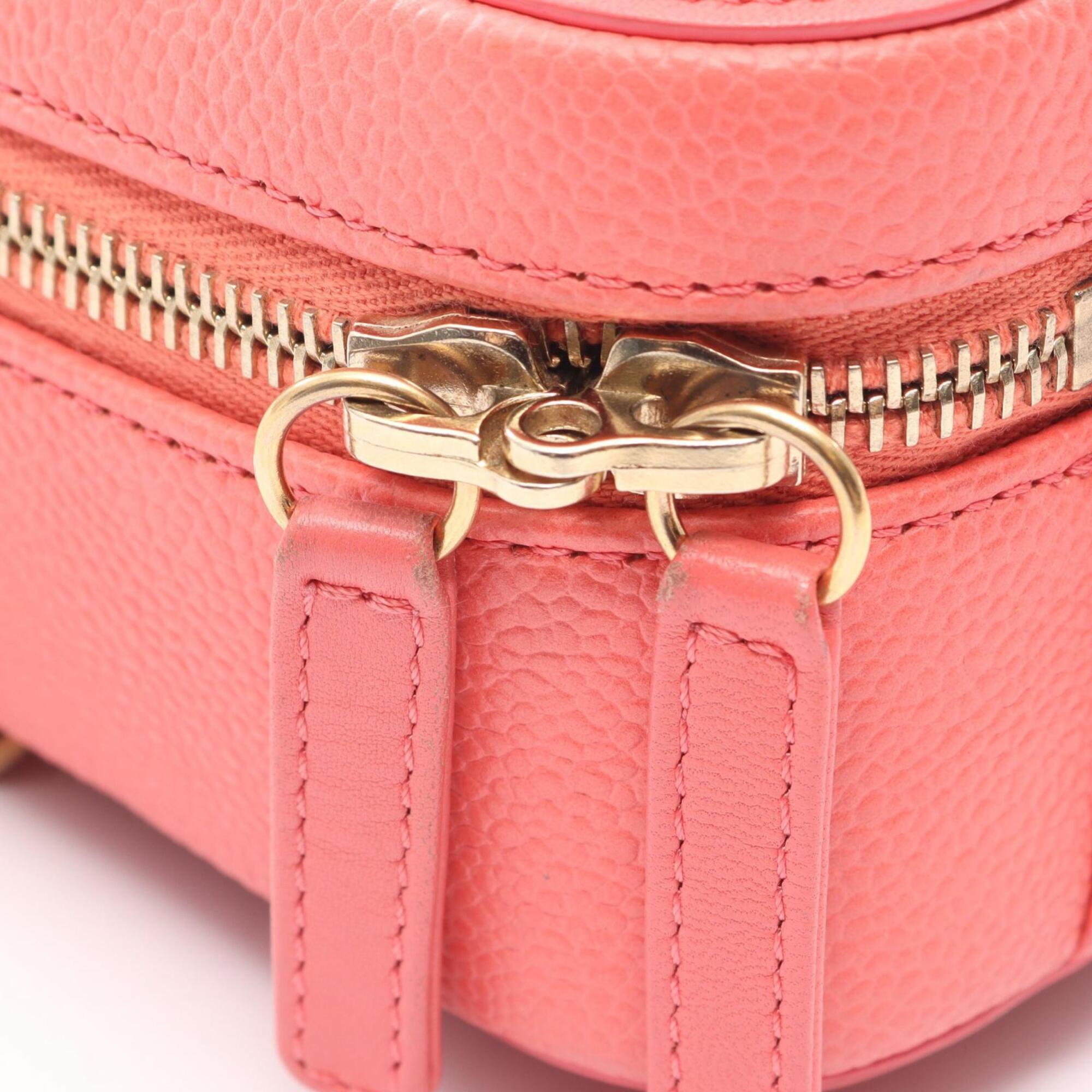 Chanel Pink Grained Calfskin Handbag Shoulder Bag Vanity Bag (Pre-Owned)