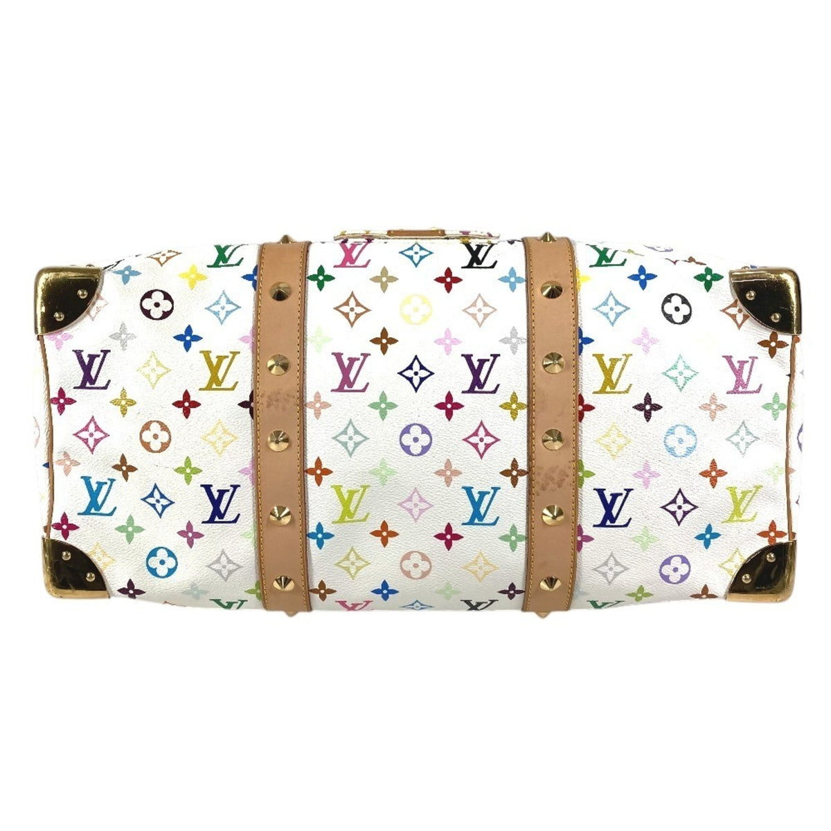 Louis Vuitton Monogram Multicolore Blanc White Monogram Multicolore Boston Bag Handbag (Pre-Owned)
