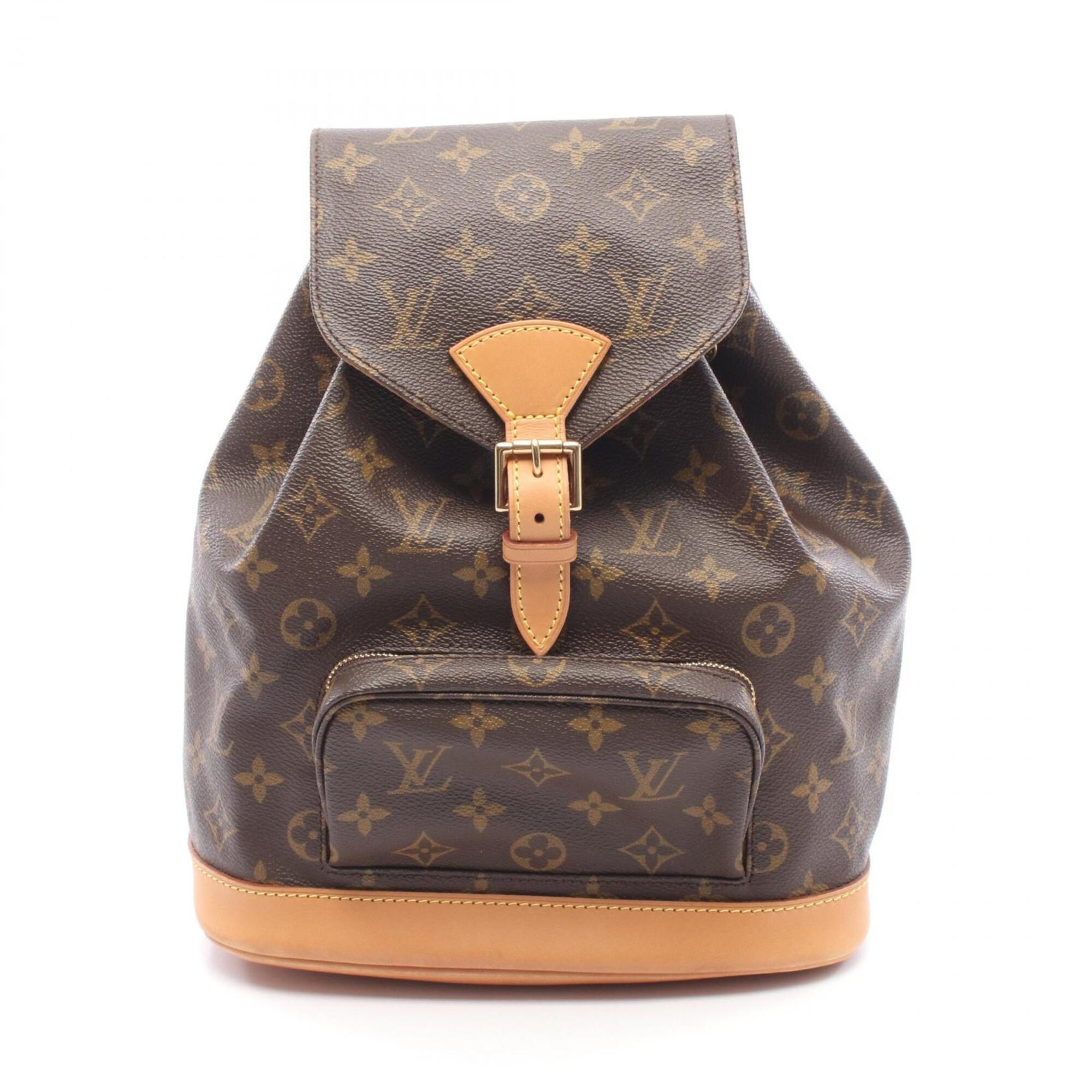 Louis Vuitton Brown Monogram Coated Canvas Leather Backpack (Pre-Owned)