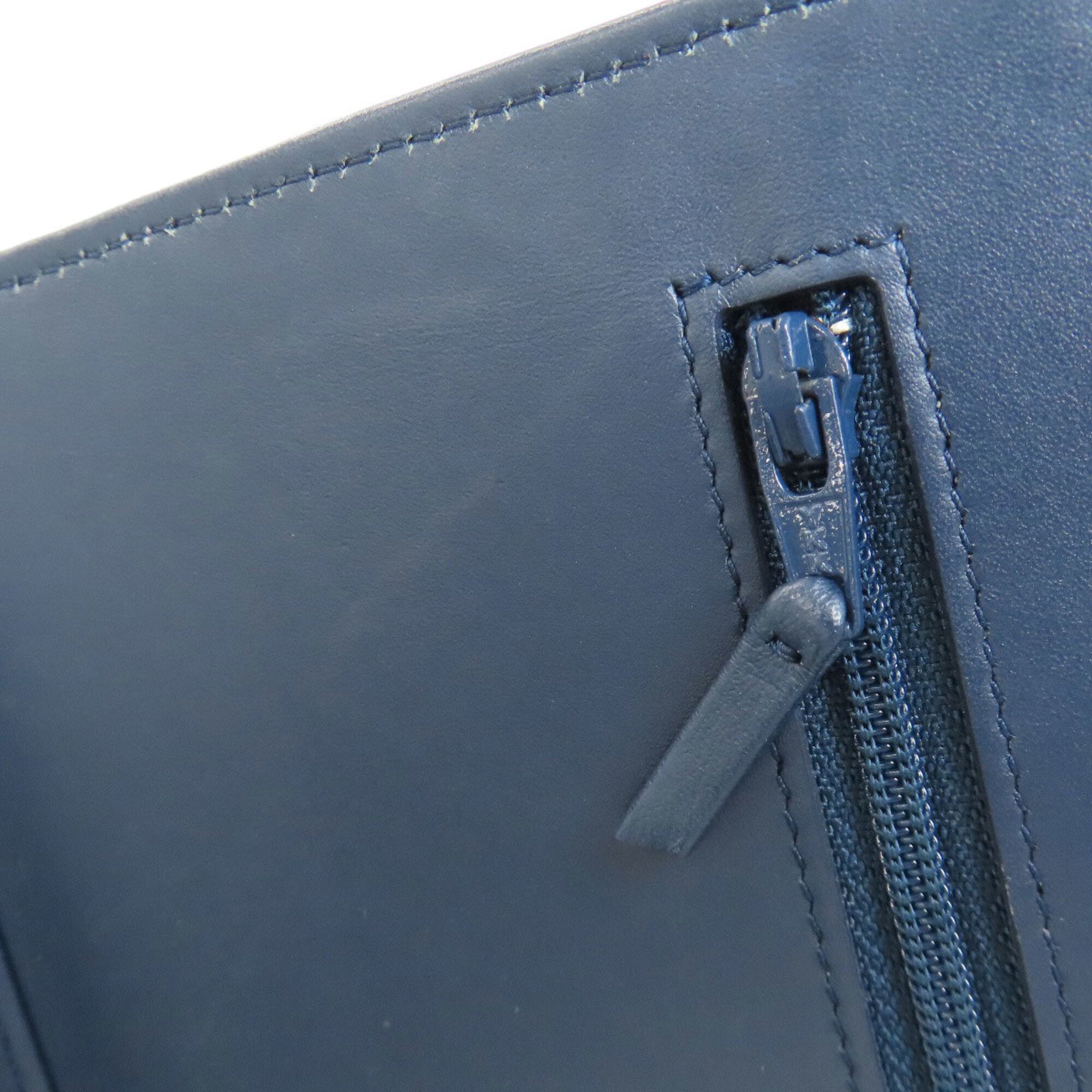Chanel Matelasse Blue Leather Chain/Shoulder Wallet (Pre-Owned)