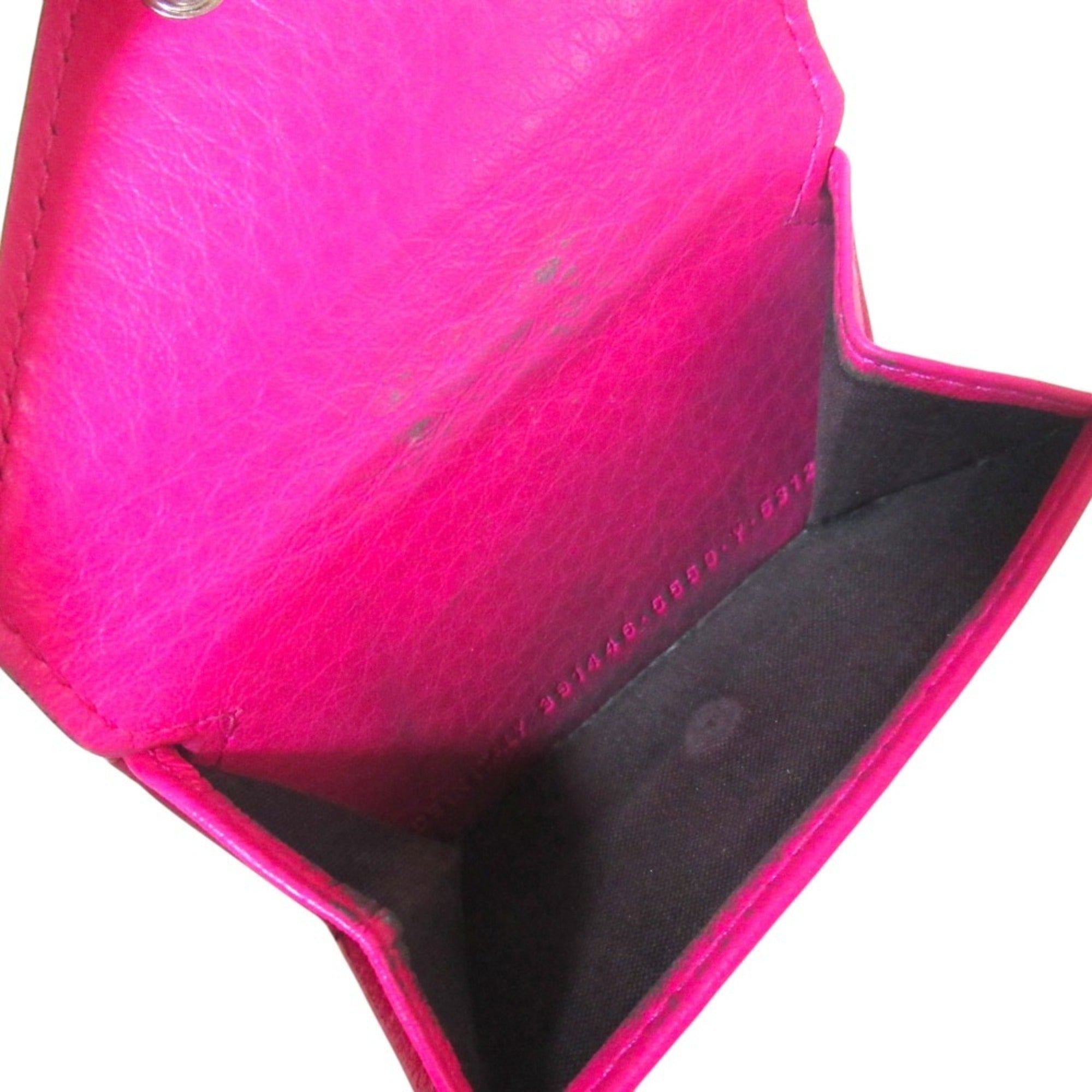 Balenciaga Pink Leather Wallet (Tri-Fold) (Pre-Owned)