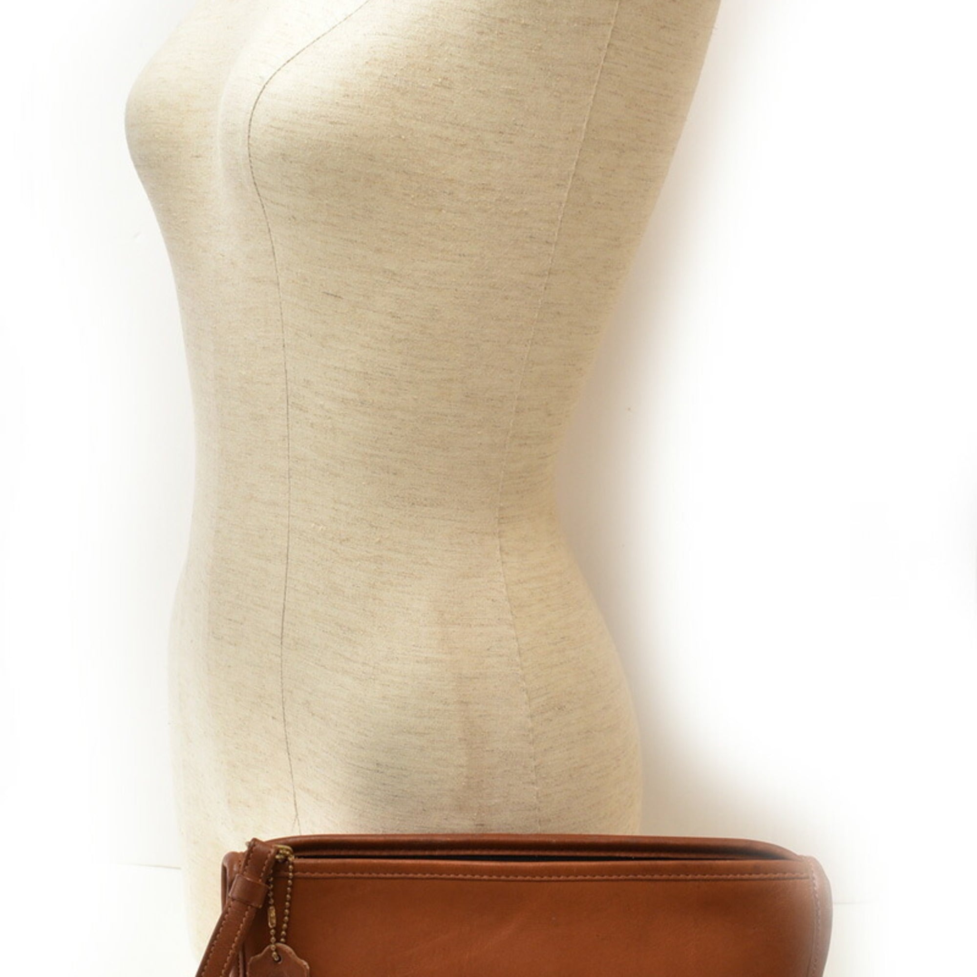 Coach Brown Leather Clutch Bag Pouch (Pre-Owned)