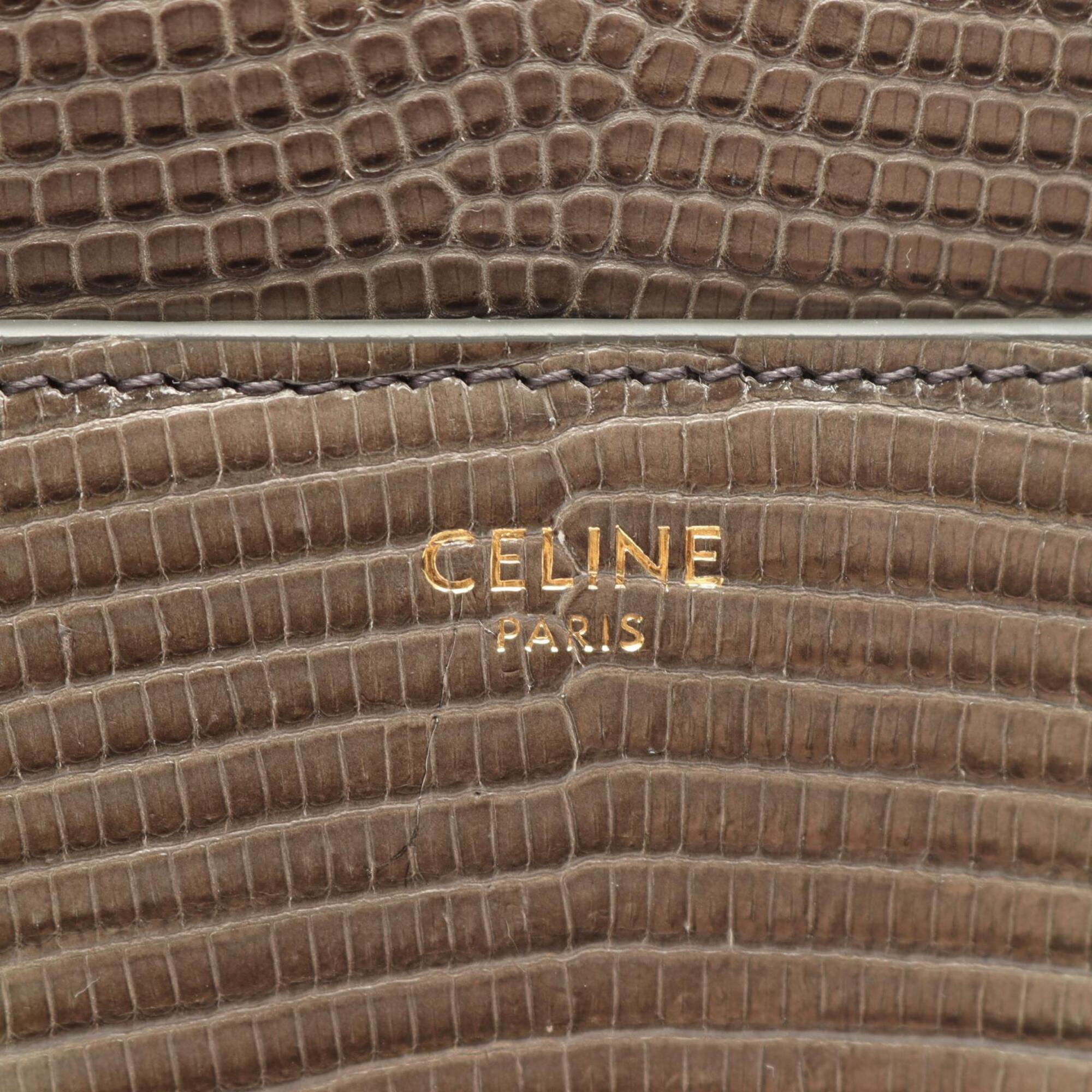 Celine Khaki Leather Handbag (Pre-Owned)