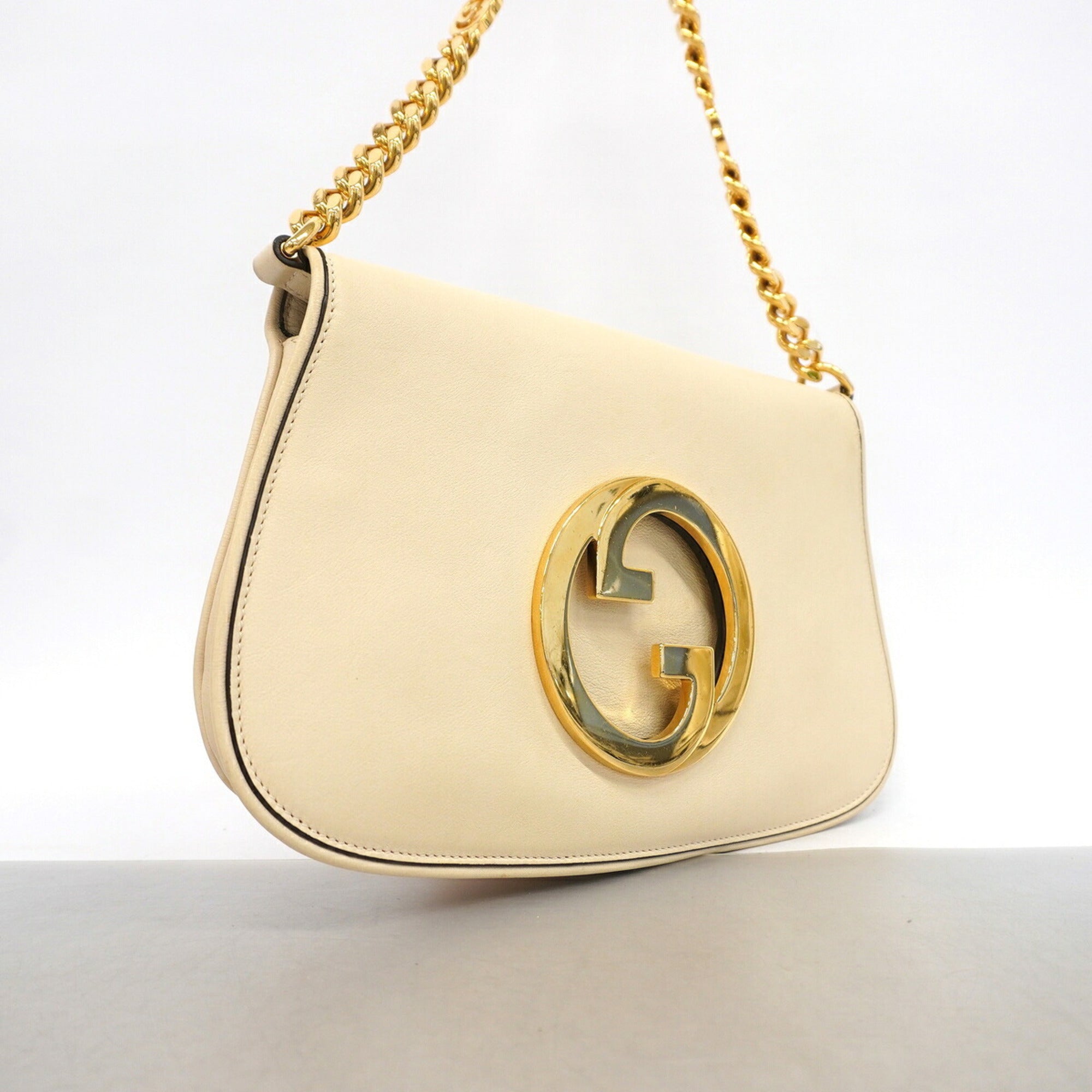 Gucci Beige Leather Shoulder Bag (Pre-Owned)