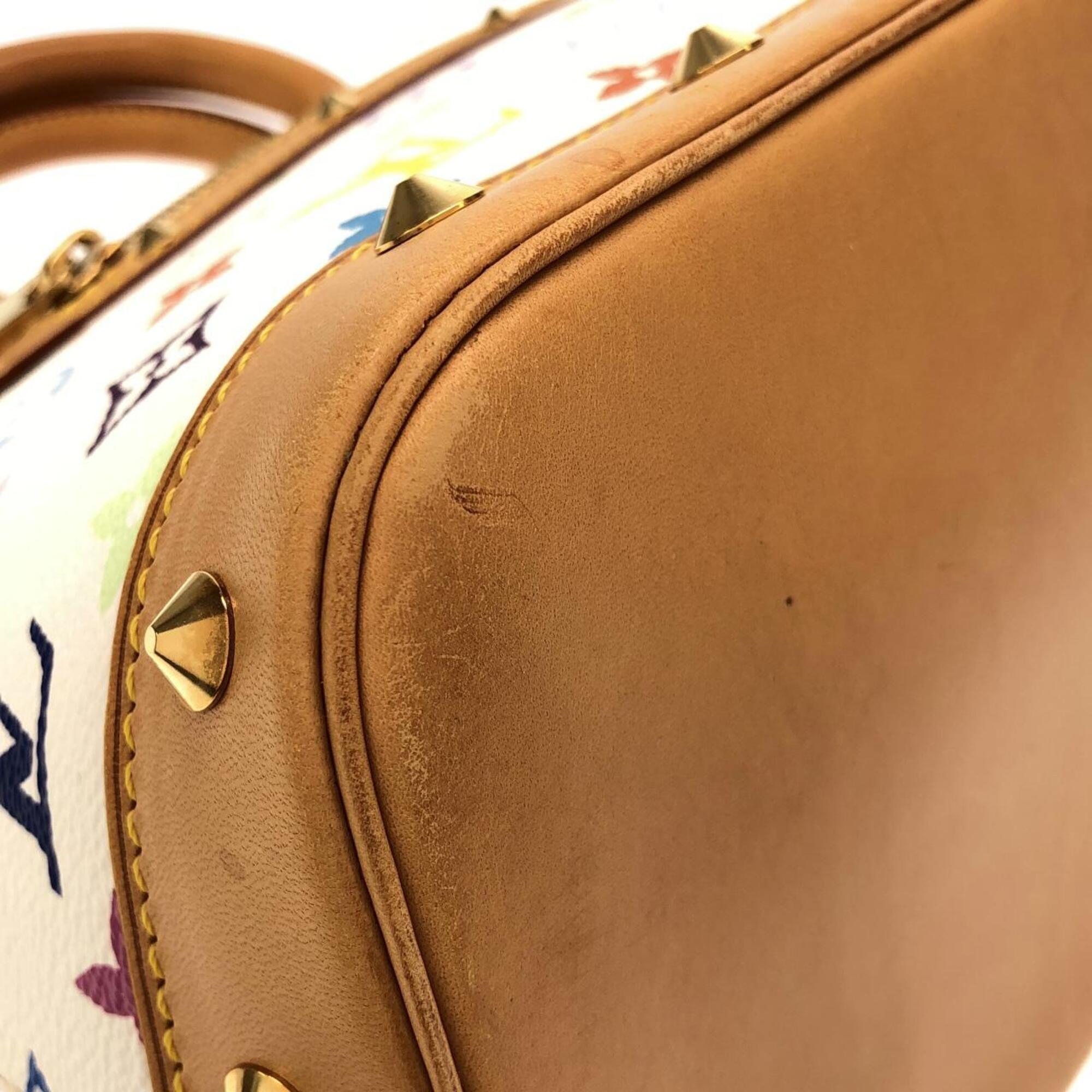 Louis Vuitton White Coated Canvas Handbag (Pre-Owned)