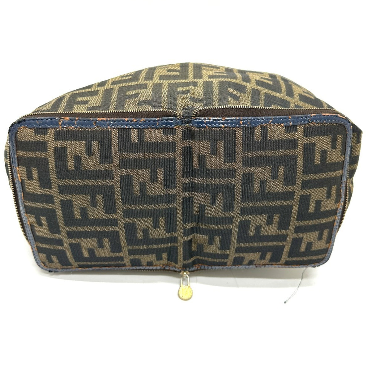 Fendi Zucca Brown Leather Canvas Eco-Bag Handbag Tote Bag (Pre-Owned)